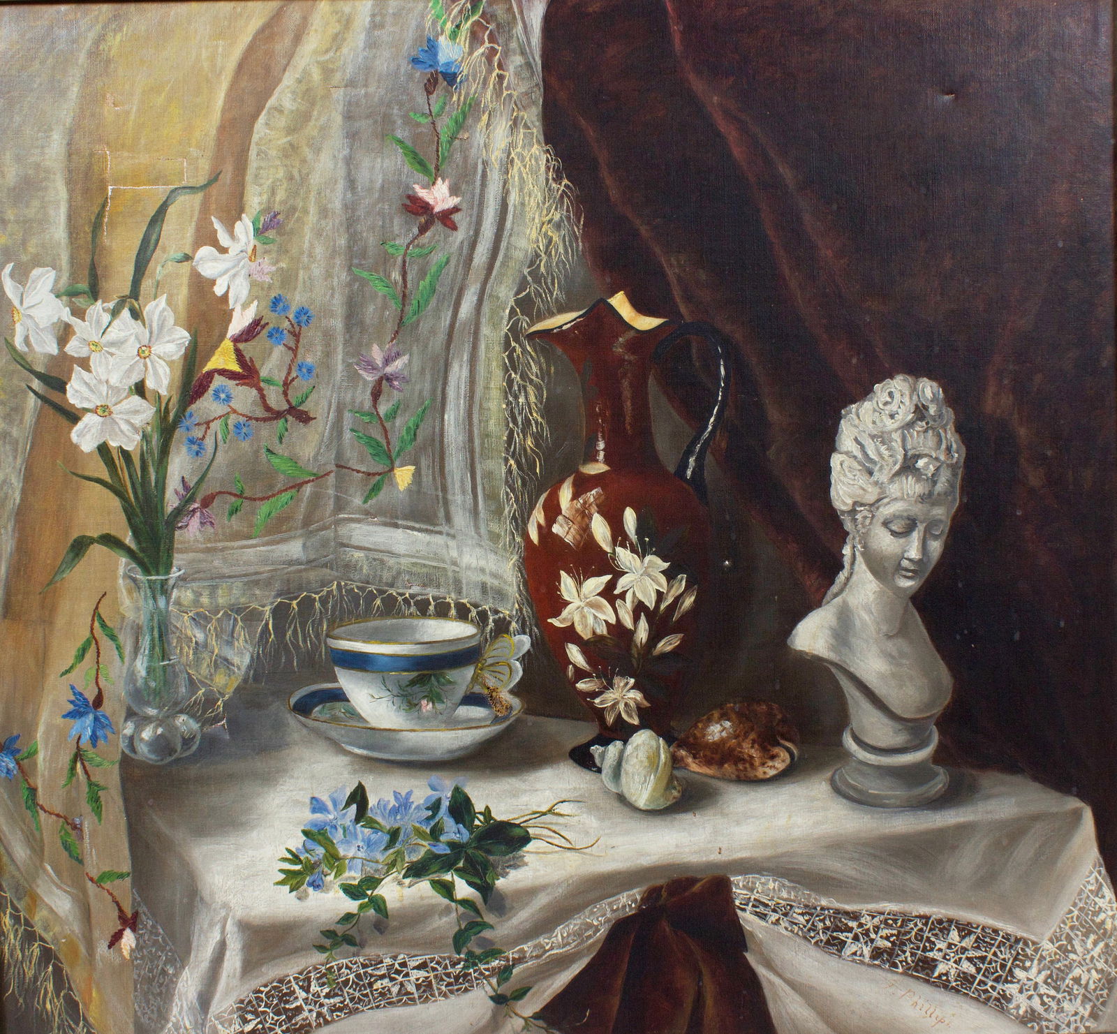 Still Life Painting Sgd. F. Phillips. (1 of 10)