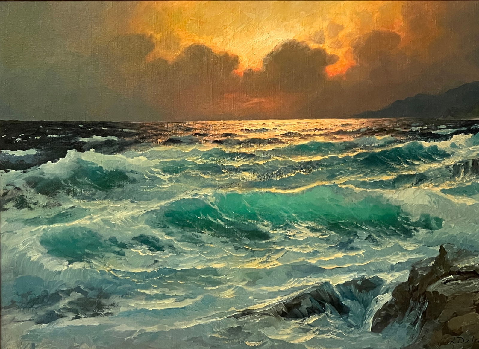 Seascape Painting, Alexander Dzigurski. (1 of 5)