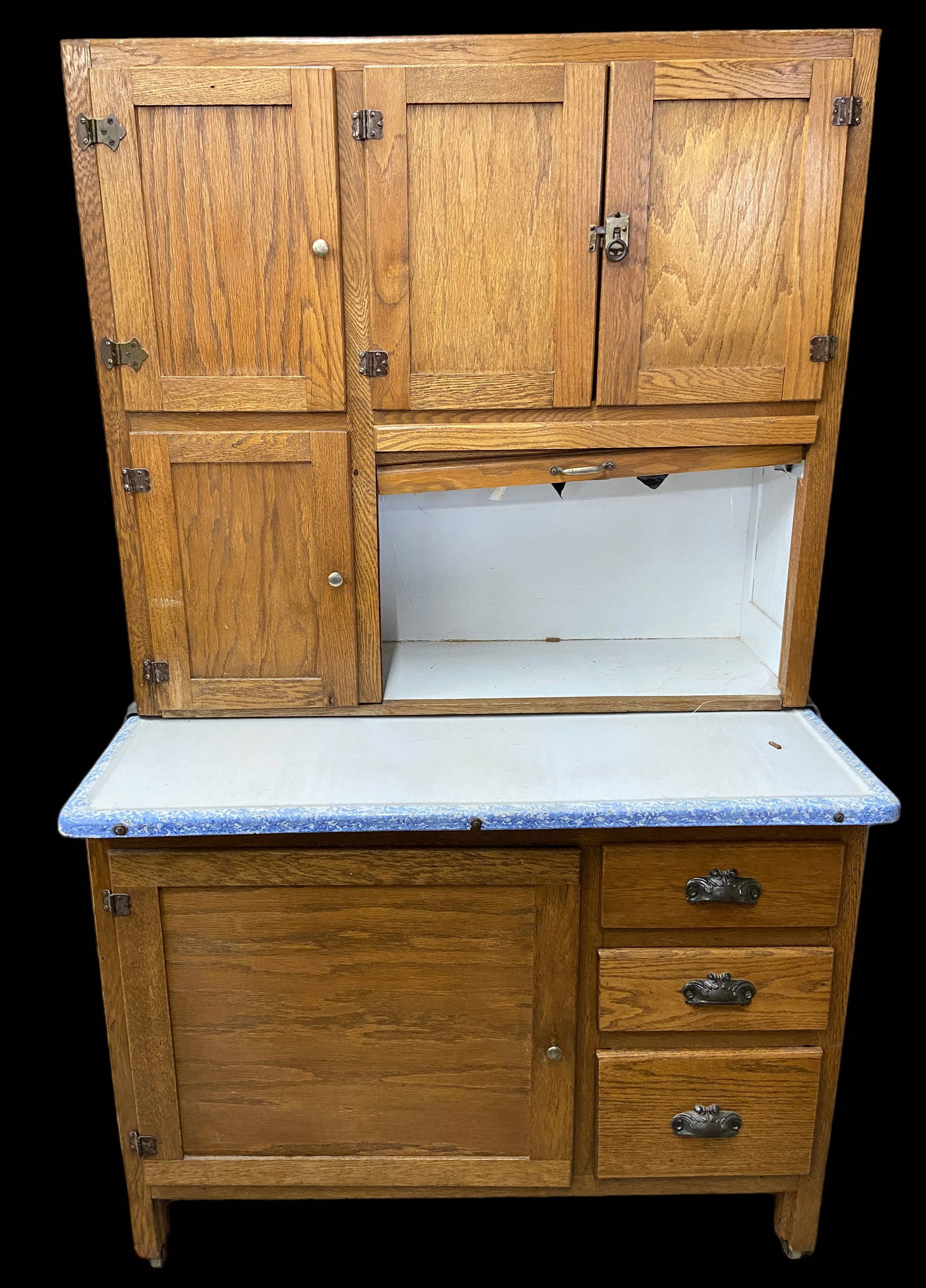 Vintage Oak Hoosier Auction