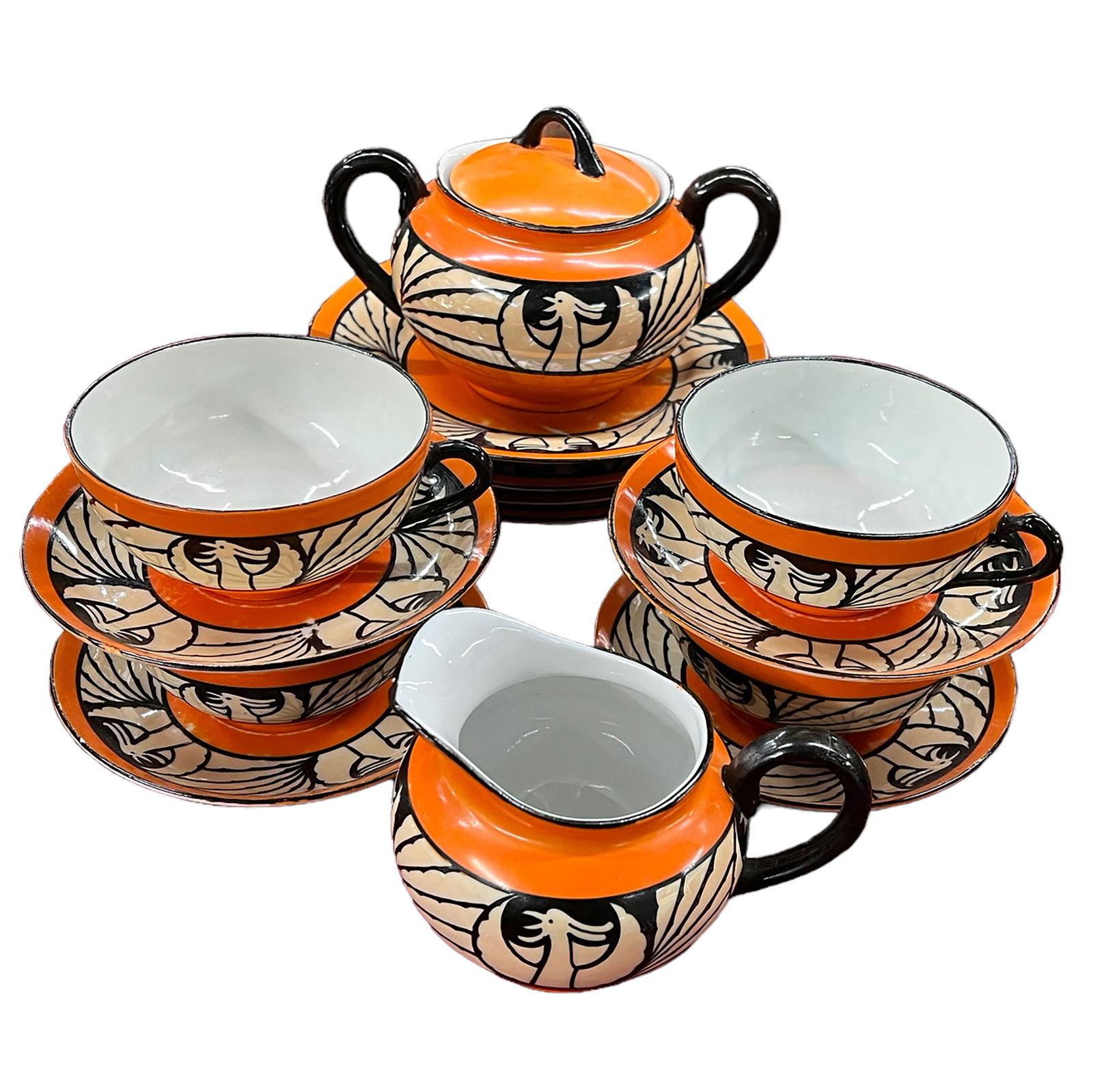 14 Pc. Japanese Lusterware Set. (1 of 5)