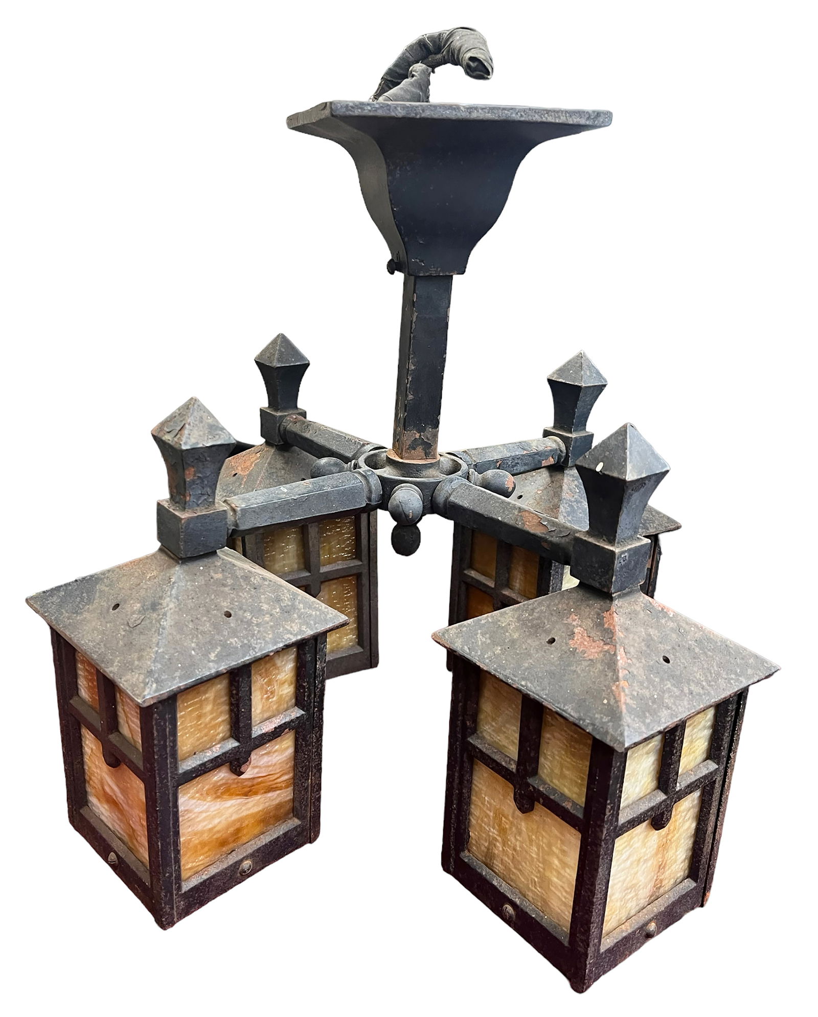 Four Light Arts & Crafts Fixture. (1 of 2)