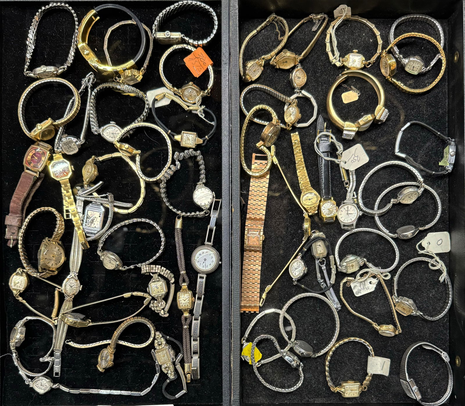Lot: 2 Trays of Ladies' Watches, Mostly Vintage. (1 of 3)