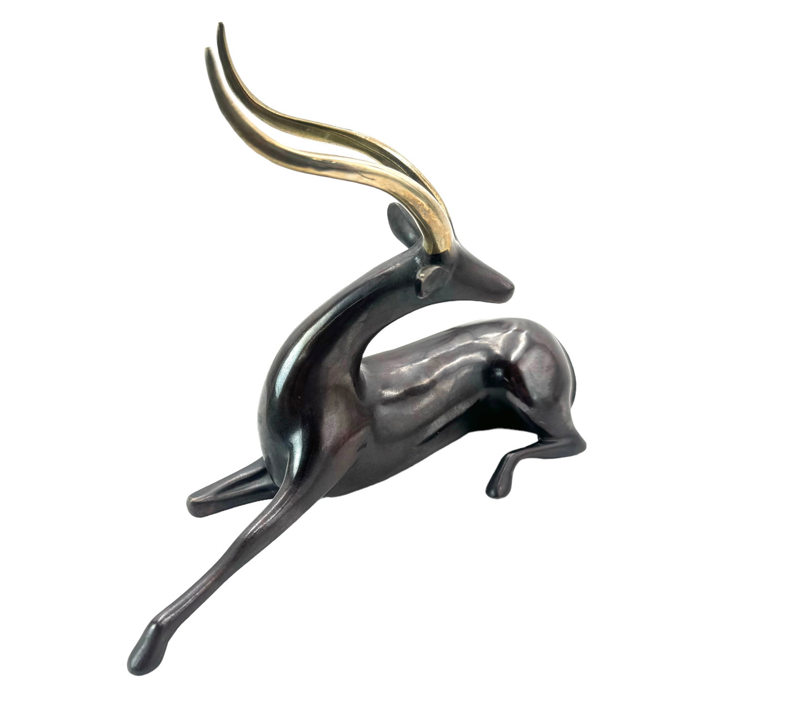 Gilded Bronze Antelope, Loet Vanderveen. (1 of 5)
