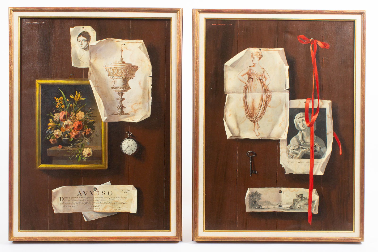 Pr. of Still Life Paintings, Piero Antonelli. (1 of 13)