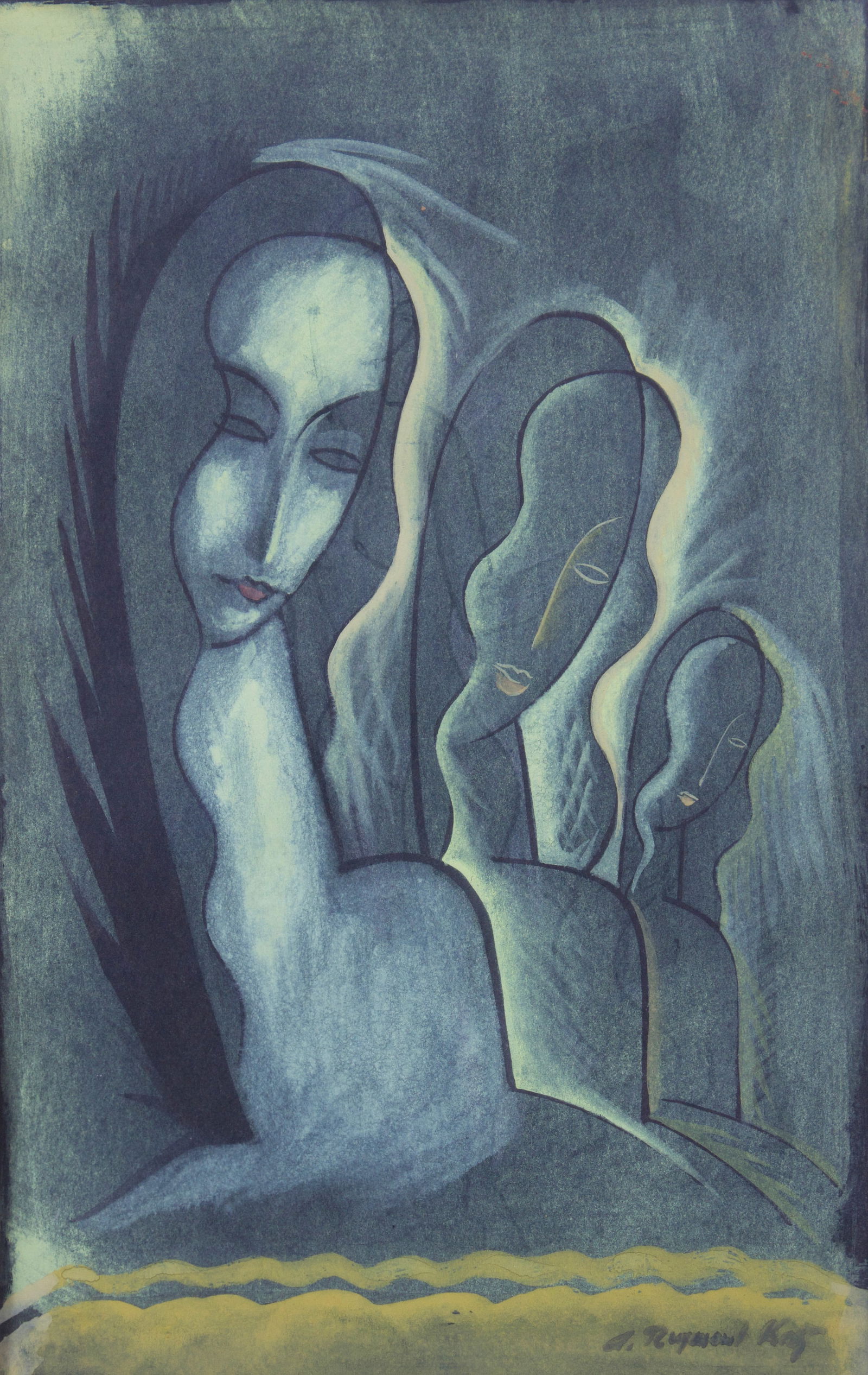 Abstract Portrait of a Woman, Alexander Katz. (1 of 7)