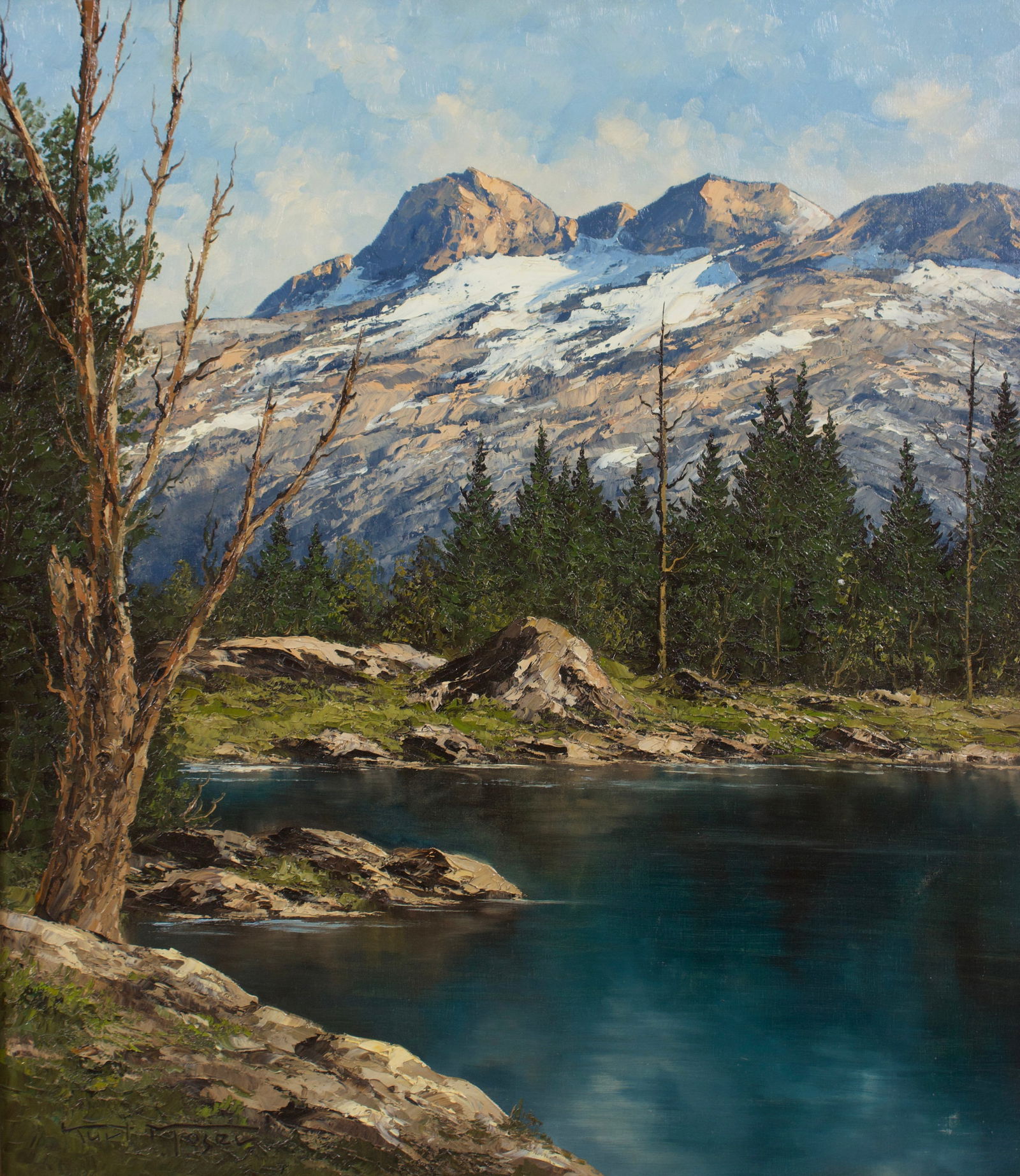 Mountainscape Painting, Signed Kurt Moser. (1 of 7)