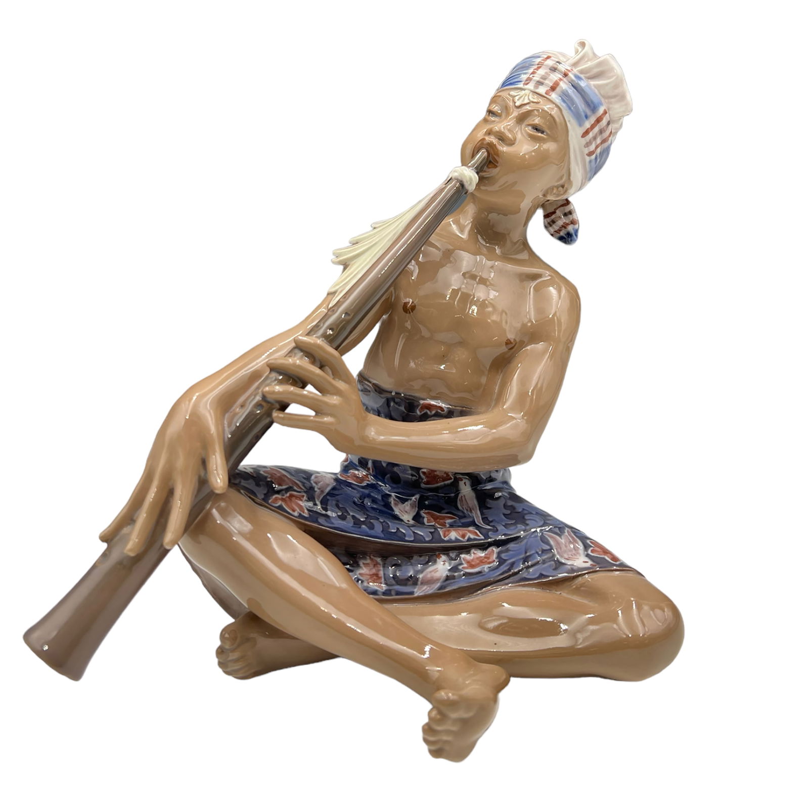 Dahl Jensen Copenhagen Figurine - Balinese Flutist (1 of 6)
