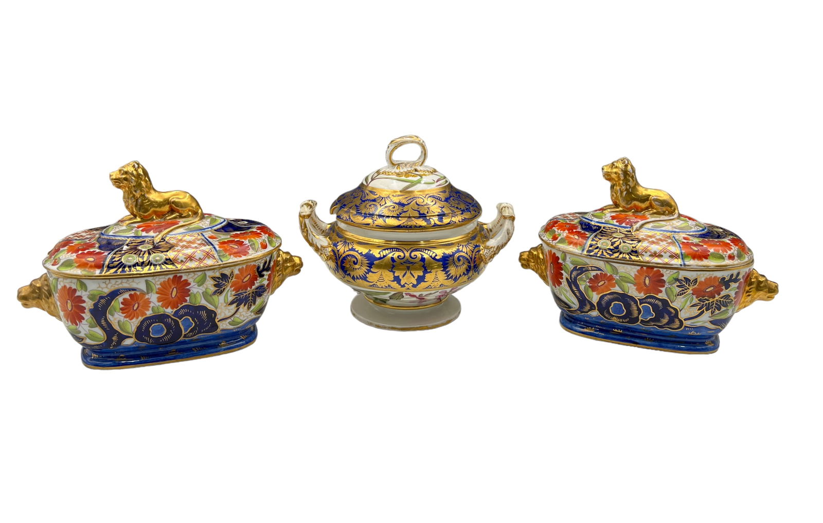 Lot: 3 Ornate Tureens- Royal Worcester Imari, etc. (1 of 4)