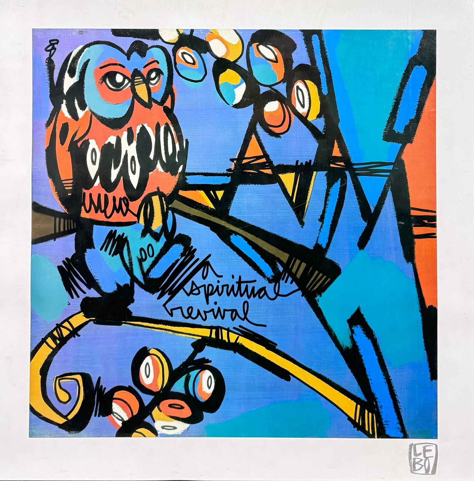 "A Spiritual Revival", Seriolithograph by Lebo. (1 of 3)