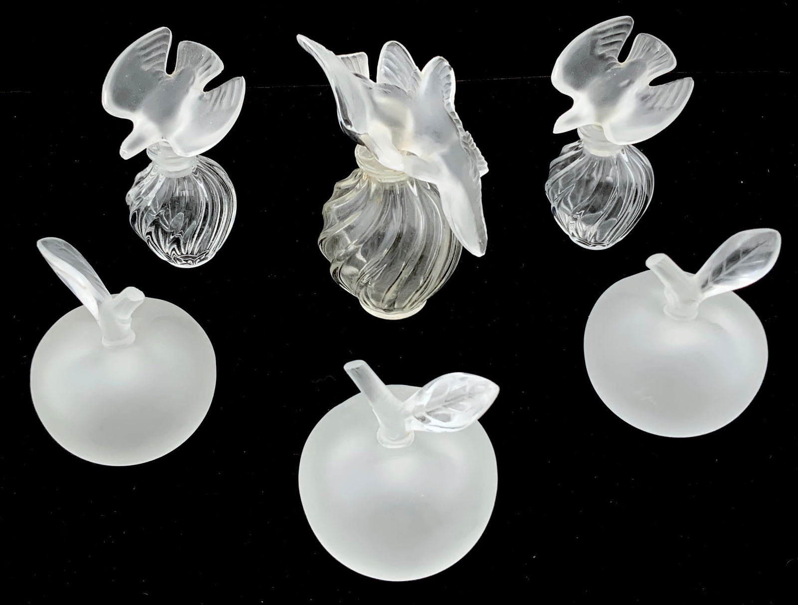 Lot of 6 Nina Ricci Lalique Perfume Bottles. (1 of 2)