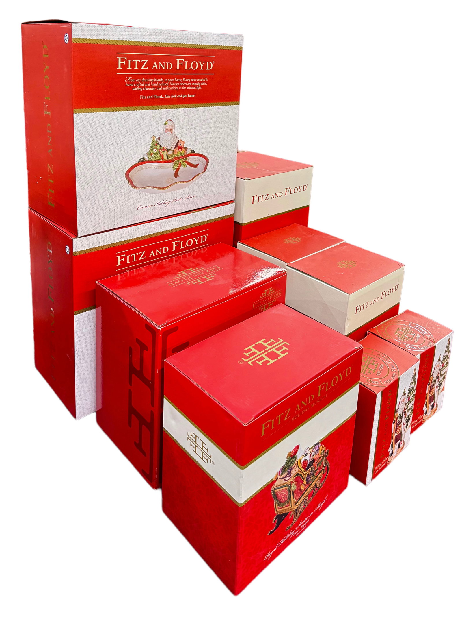 Fitz & Floyd Lot of Holiday Decor & Serving Items. (1 of 2)