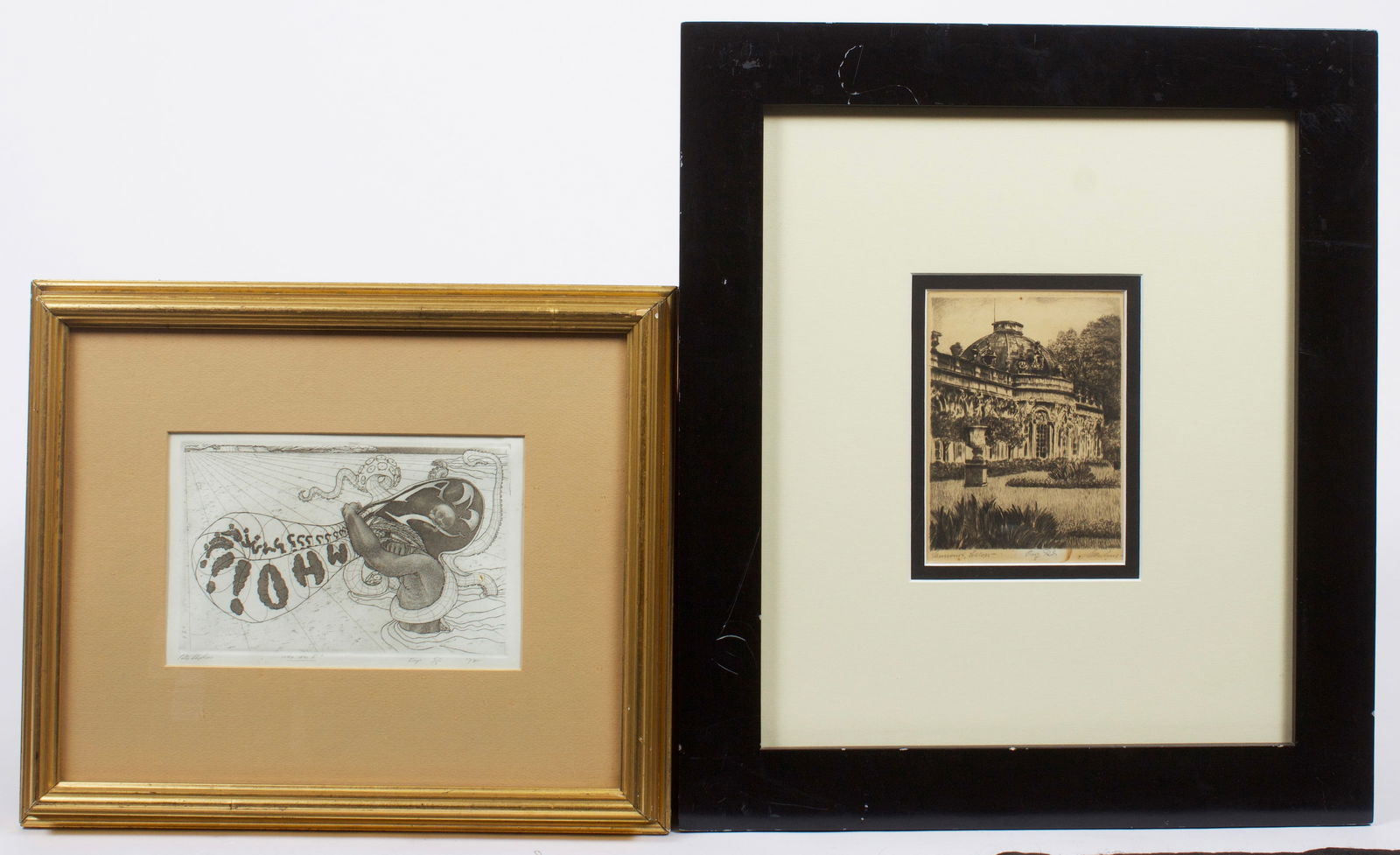 Lot of 2 Etchings - Peter Stephens, etc. (1 of 12)