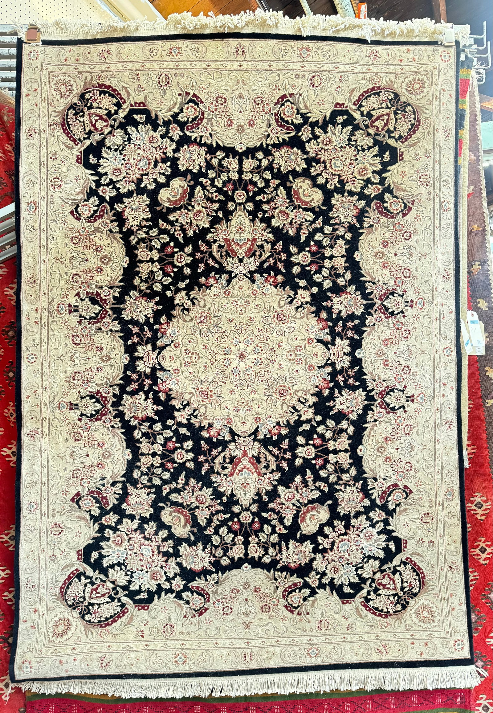4' 10" x 6' 9" Tabriz Rug with Silk Inlay. (1 of 2)