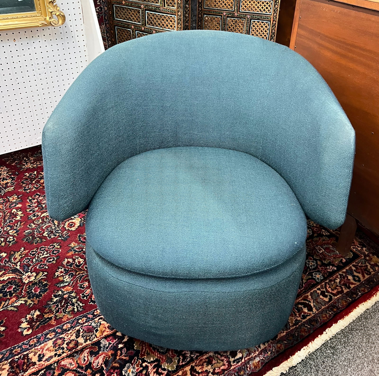 Barrel back swivel chair deals