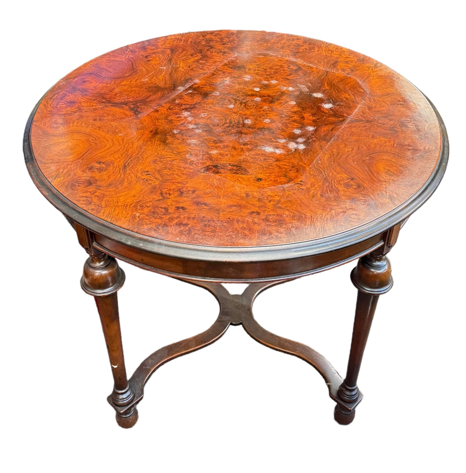 Flame Mahogany Center Table, AS IS. (1 of 1)