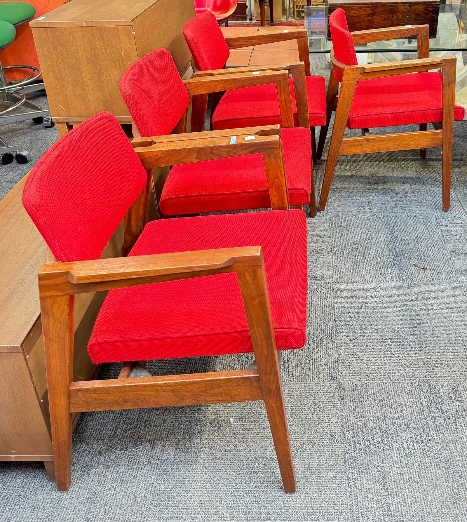 Set of Four Gunlocke Armchairs. (1 of 1)