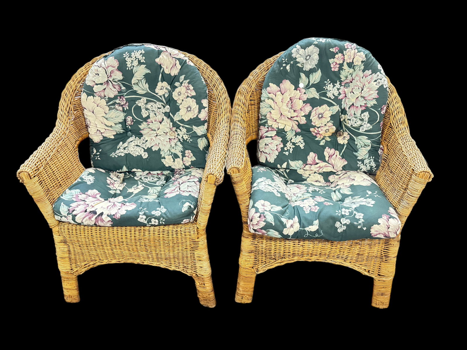Pair of Wicker Armchairs. (1 of 2)