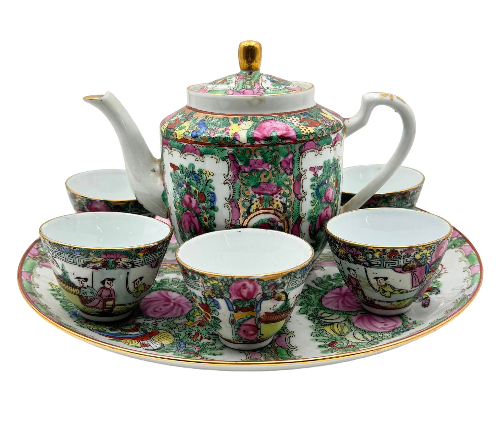 Lot of Asian Rose Medallion Porcelain Pieces. (1 of 6)