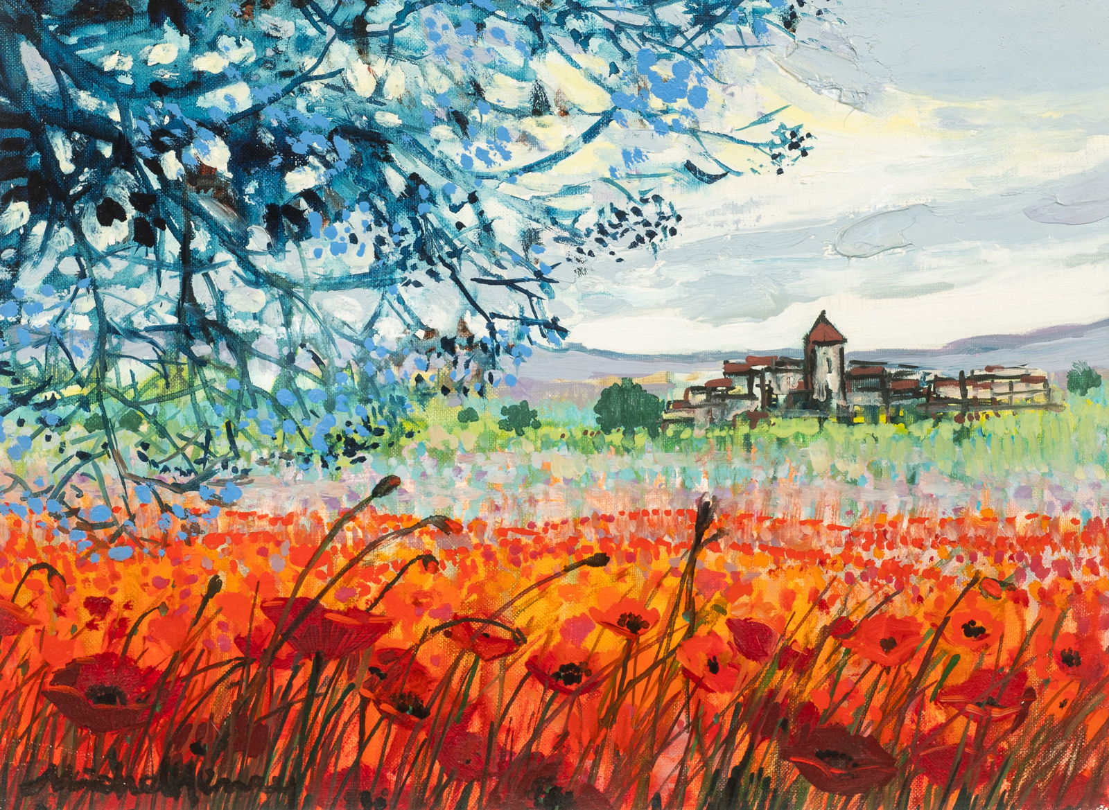 Colorful Landscape Painting by Michel Henry. (1 of 8)