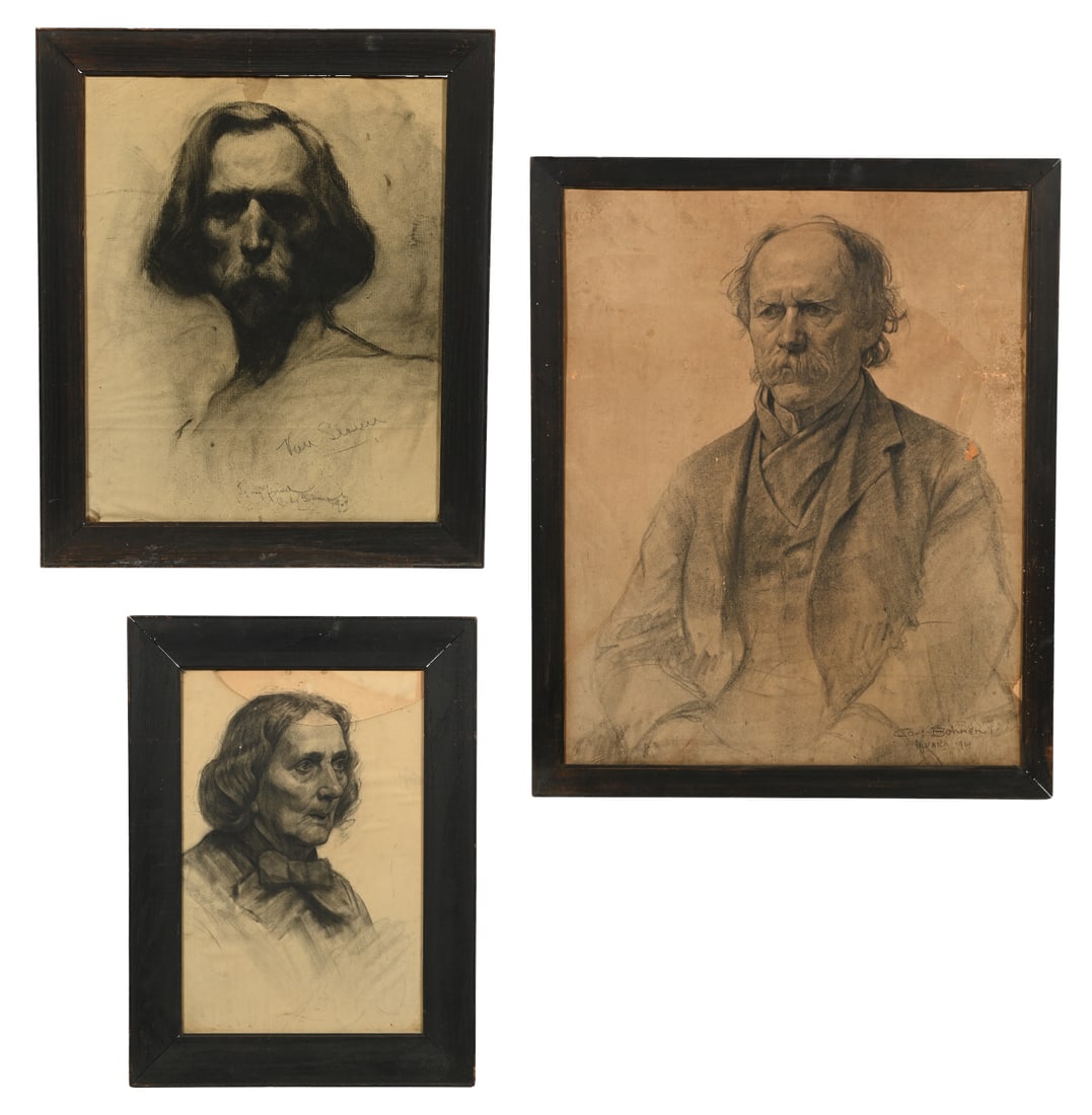 Three Charcoal Portraits - Bohnen & Van Sloun. (1 of 13)