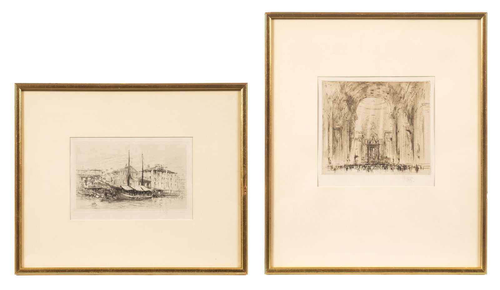 Pair of Etchings by William Walcot. (1 of 11)