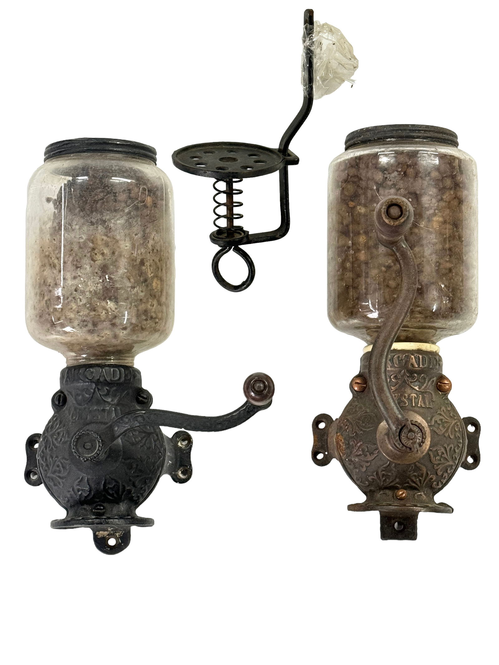 Lot of 2 Arcade Crystal Wall Mount Coffee Grinders (1 of 1)