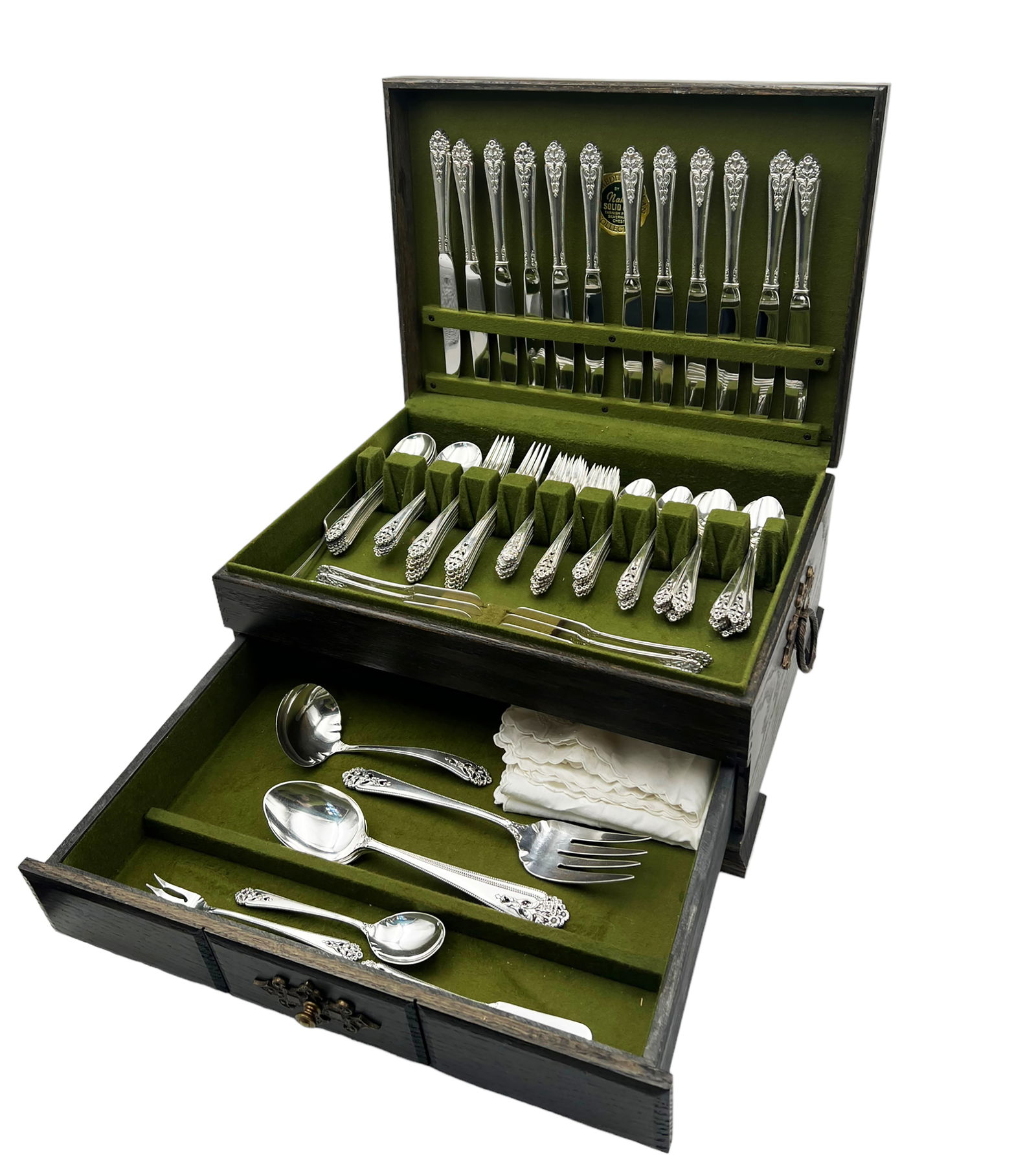 Queen's Lace Sterling Silverware Set. (1 of 7)