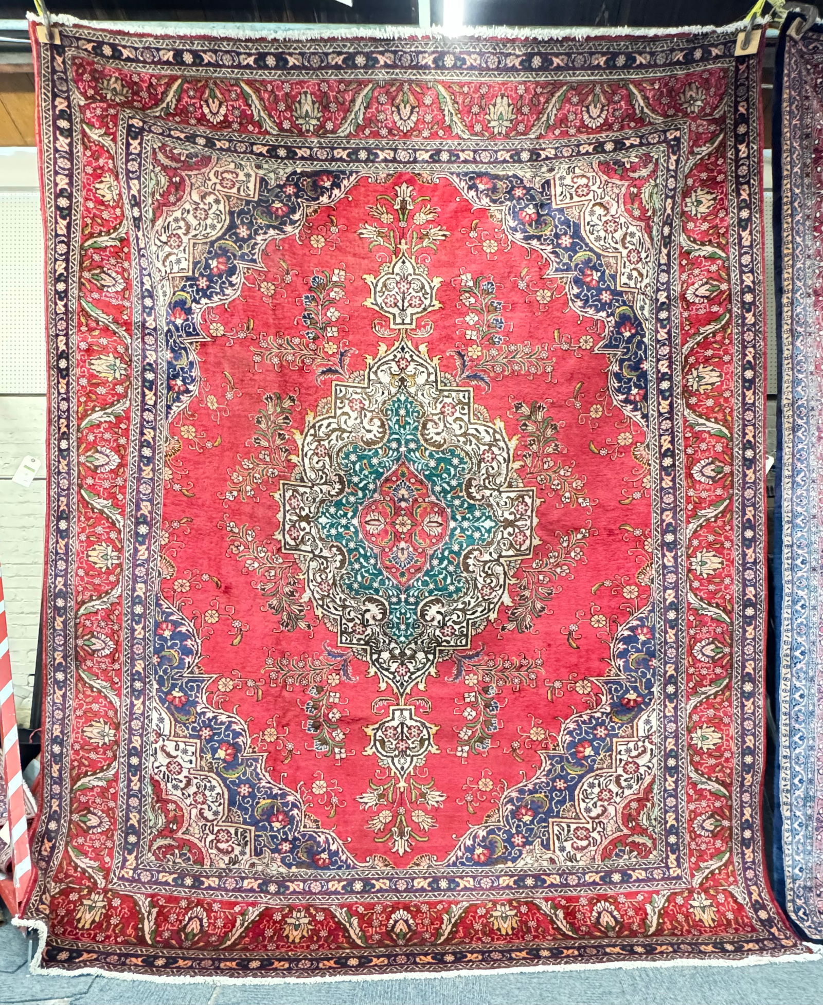 10' 1" x 12' 6" Red Hand-Knotted Oriental Rug. (1 of 4)
