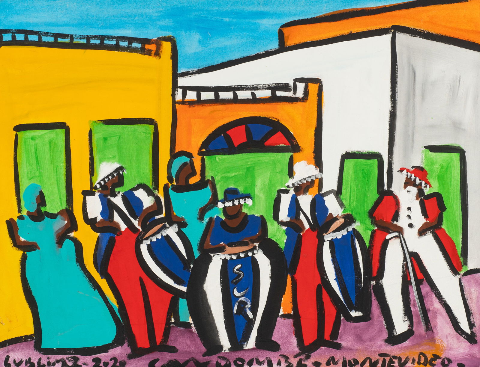 "Montivideo", Abstract Painting by Luis Gomez. (1 of 5)