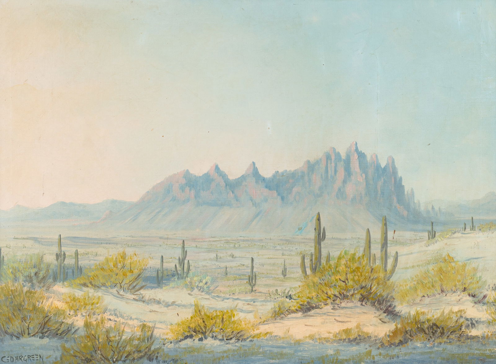 'Desert Vista", Western Scene by Sid Cedargreen. (1 of 7)
