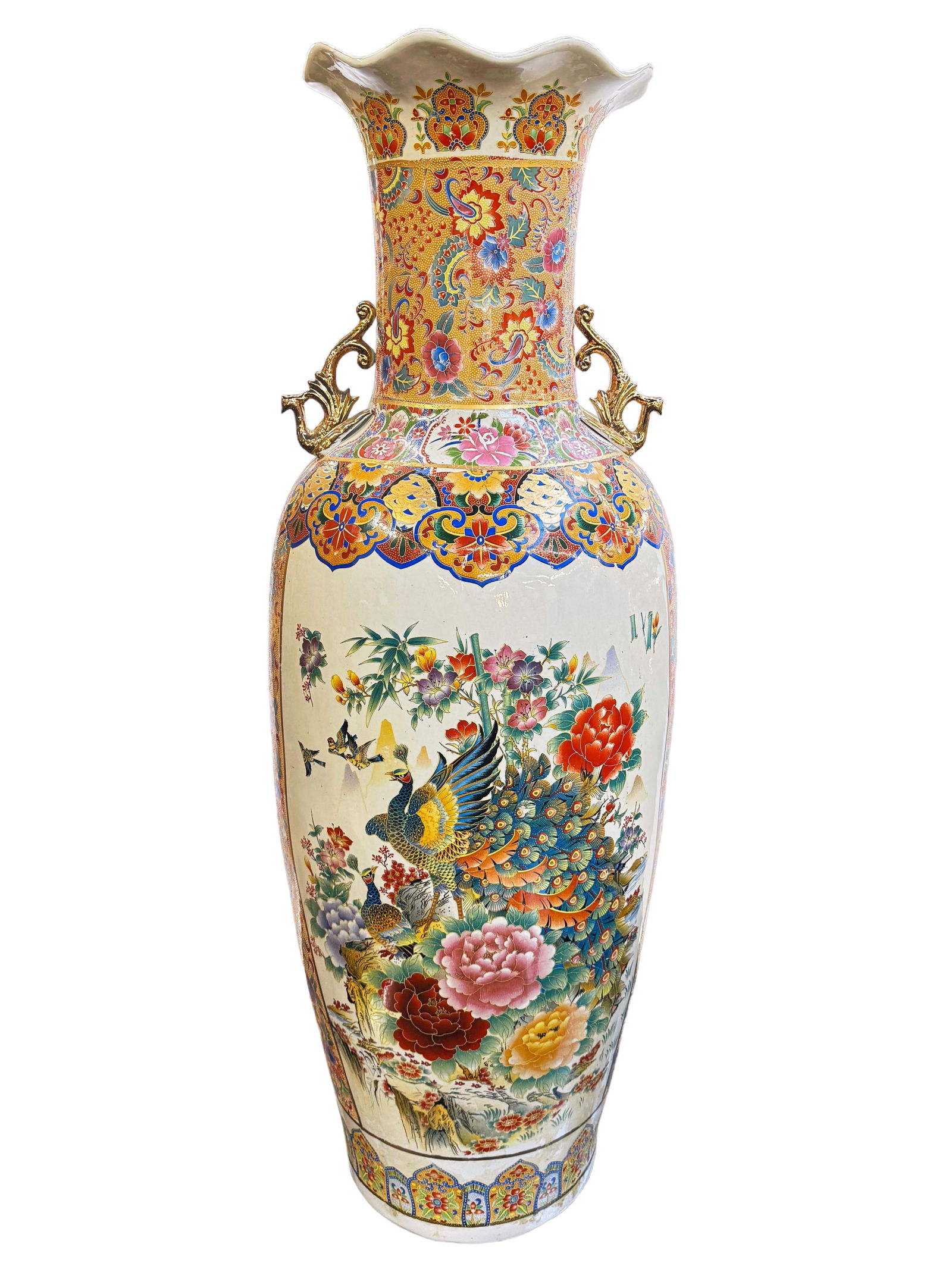 Very Large Porcelain Asian Vase. (1 of 5)