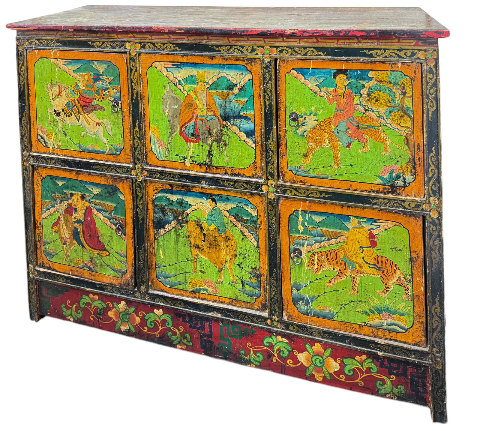 Large Old Chinese Hand Painted Cabinet. (1 of 4)