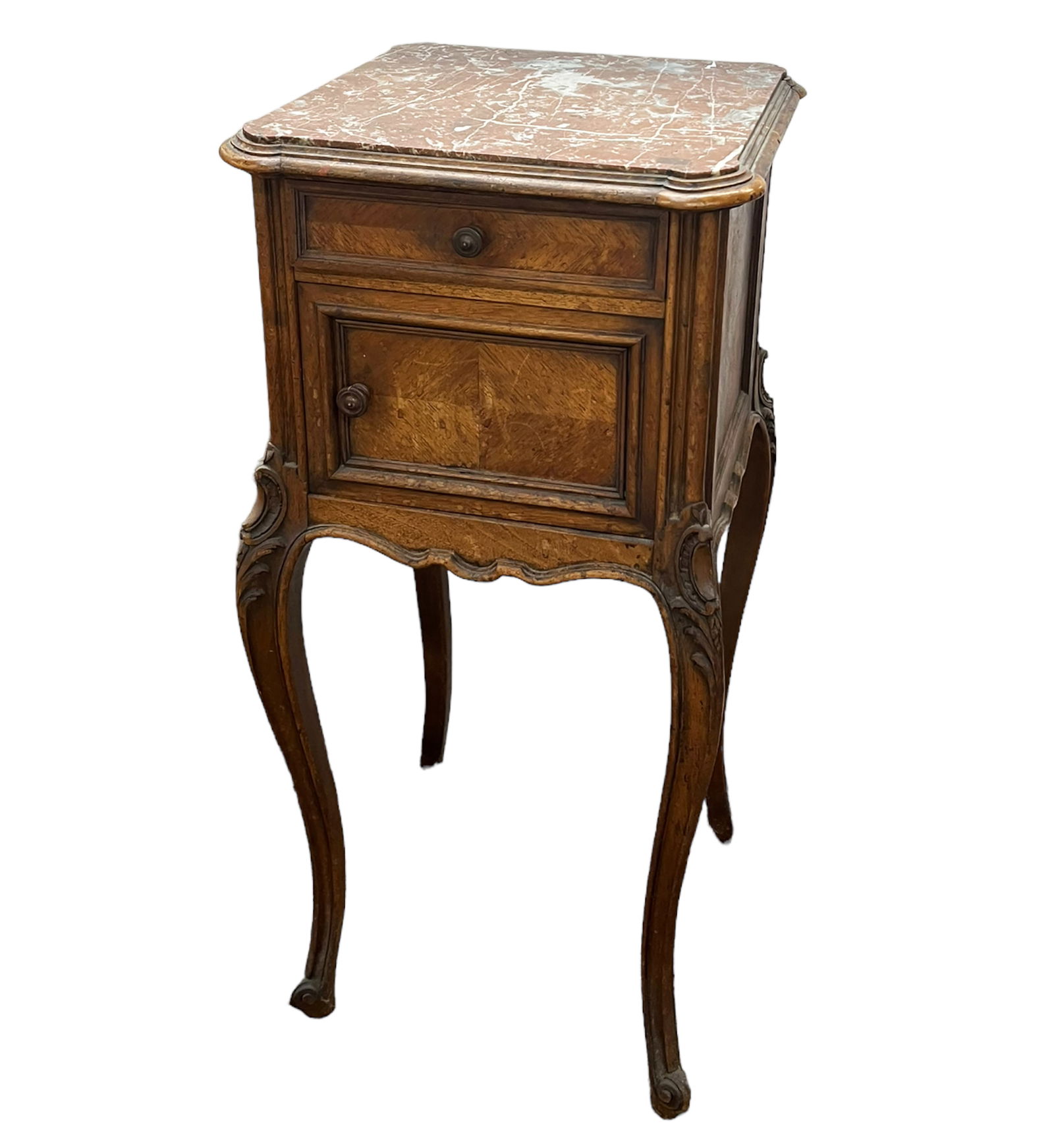 French Carved Marble Top Commode or Stand. (1 of 4)