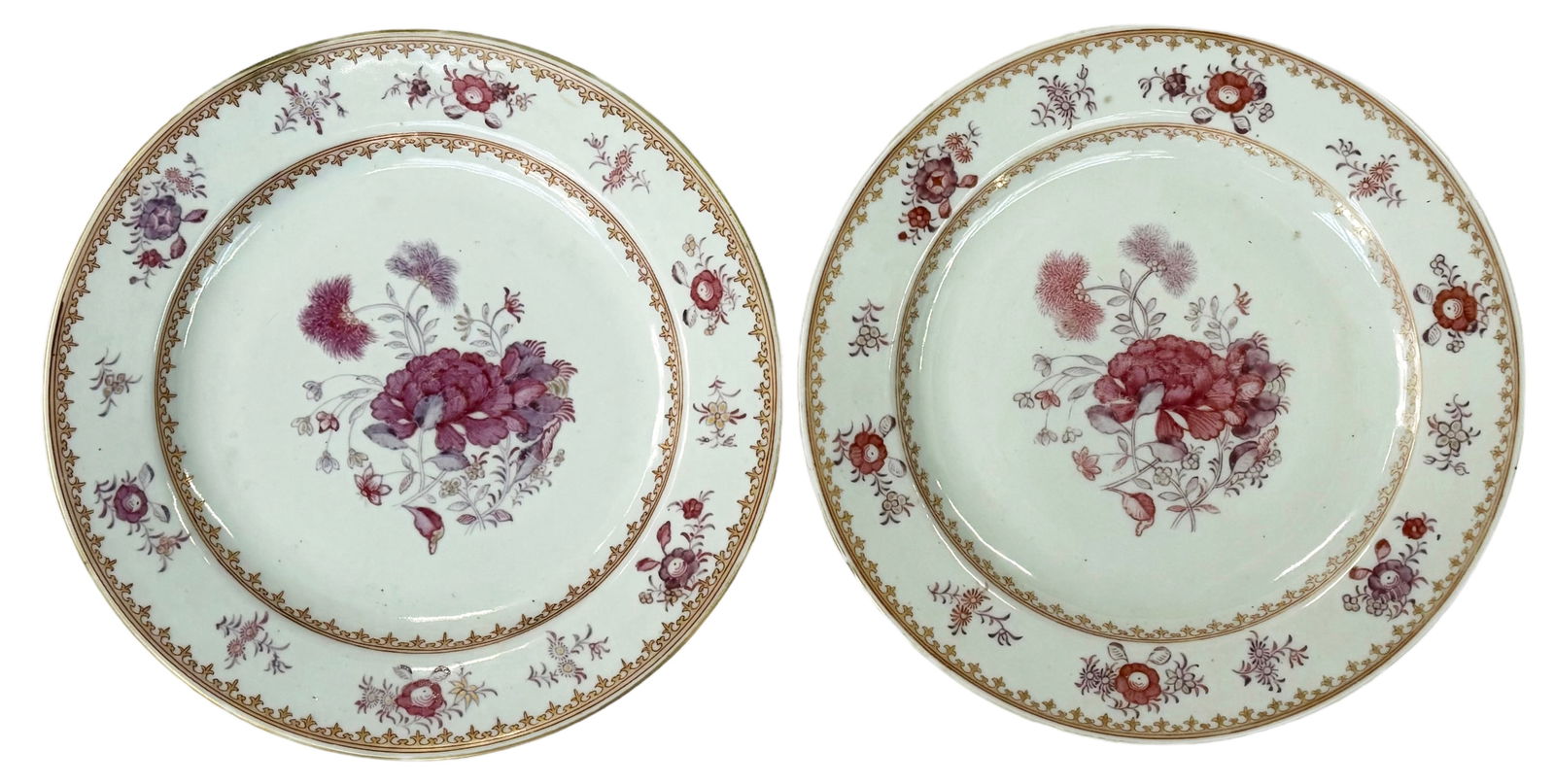 Pair of Old Chinese Export Plates, AS IS. (1 of 2)