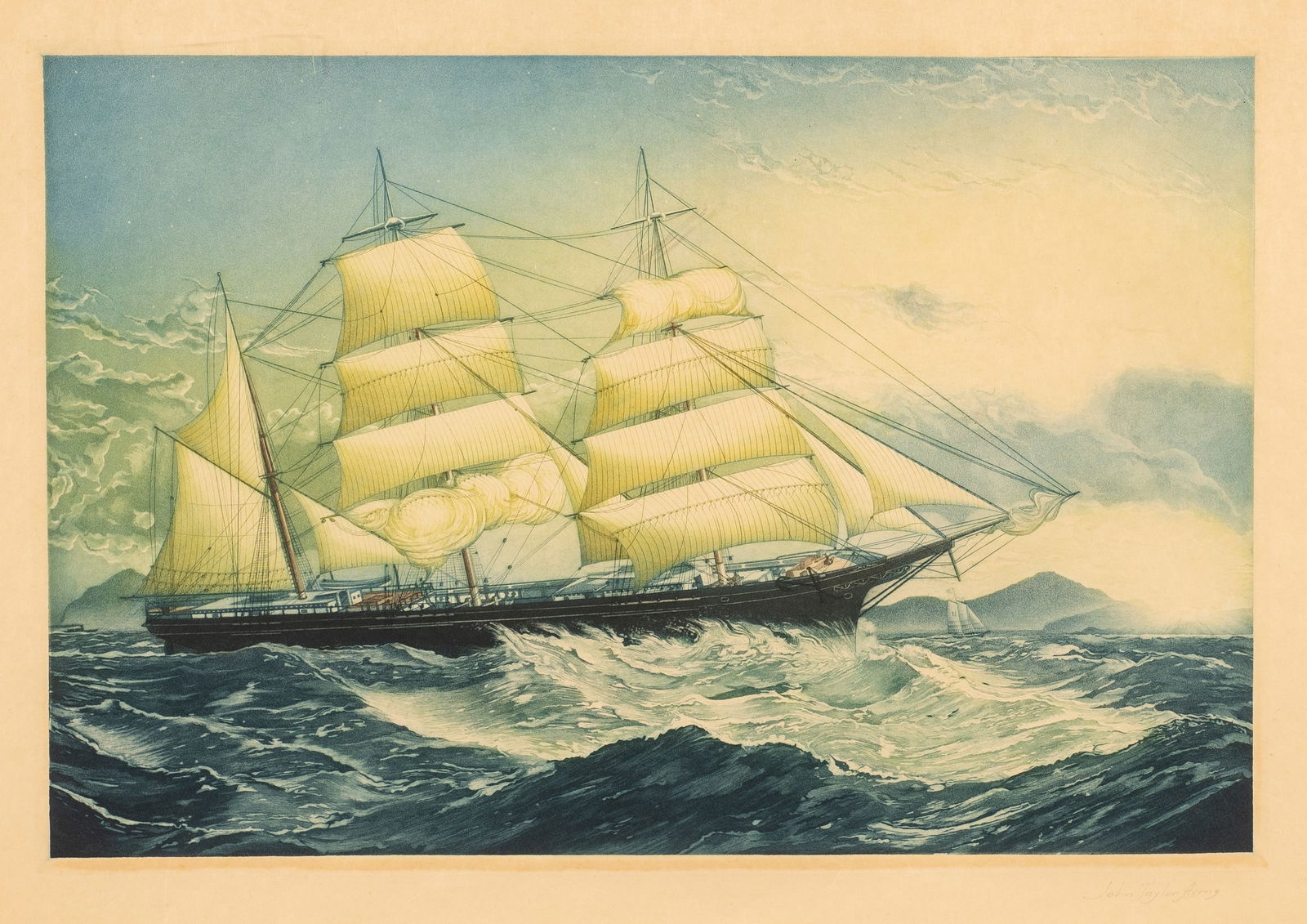 Bark 'Metis' Making Harbor, John Taylor Arms. (1 of 7)