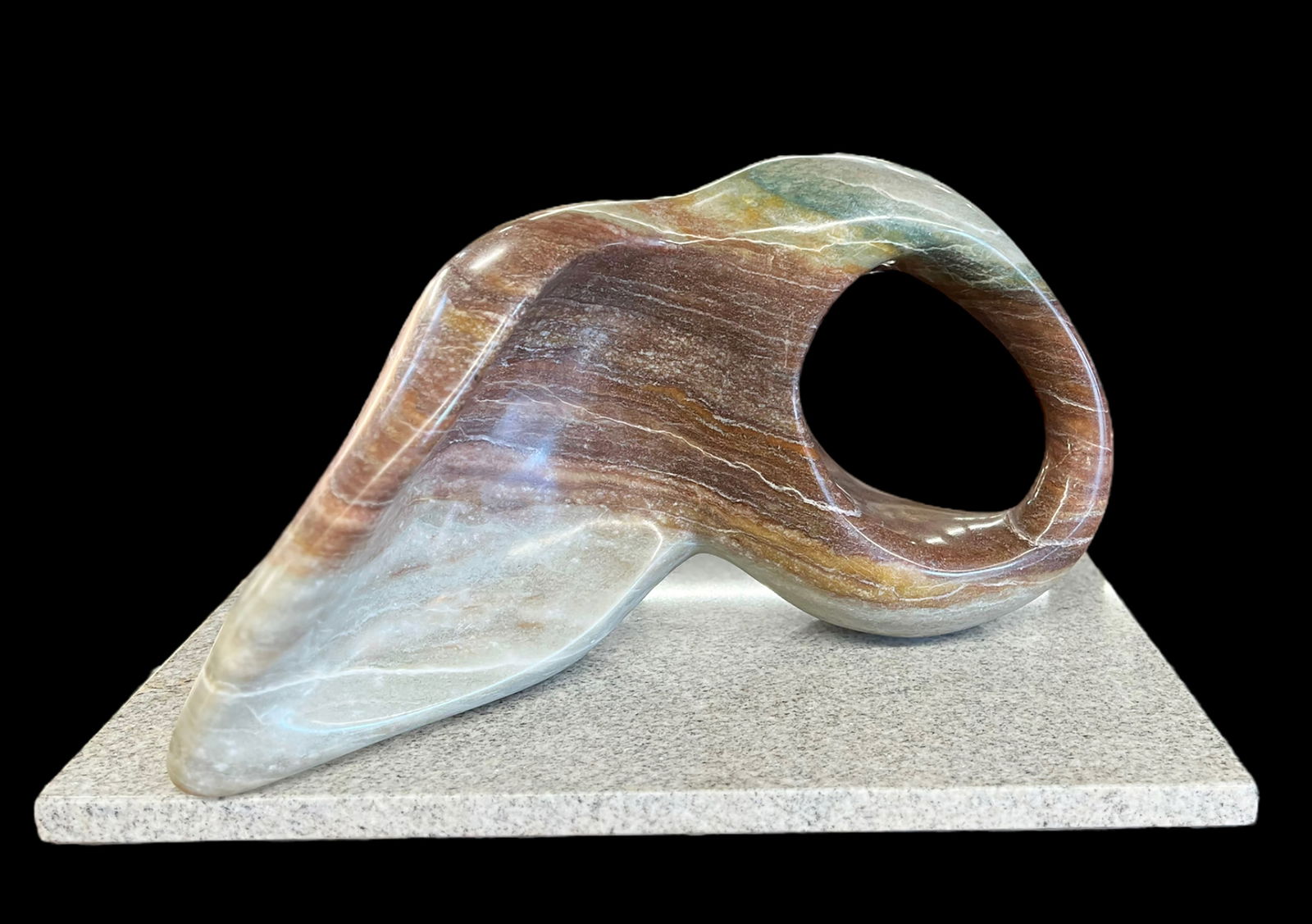 Modern Unsigned Abstract Stone Sculpture. (1 of 3)