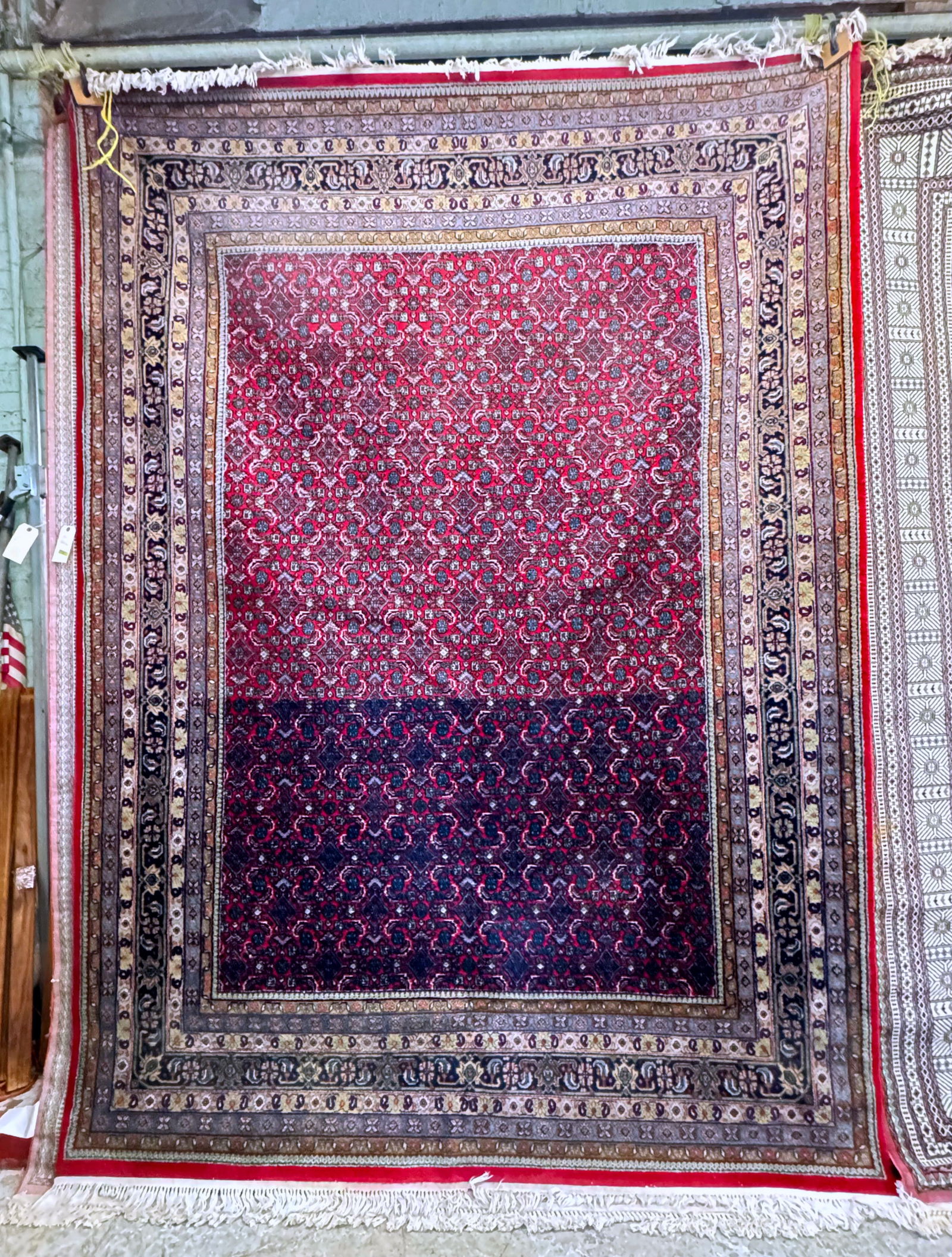 8' x 11' Red & Blue Persian Rug. (1 of 3)