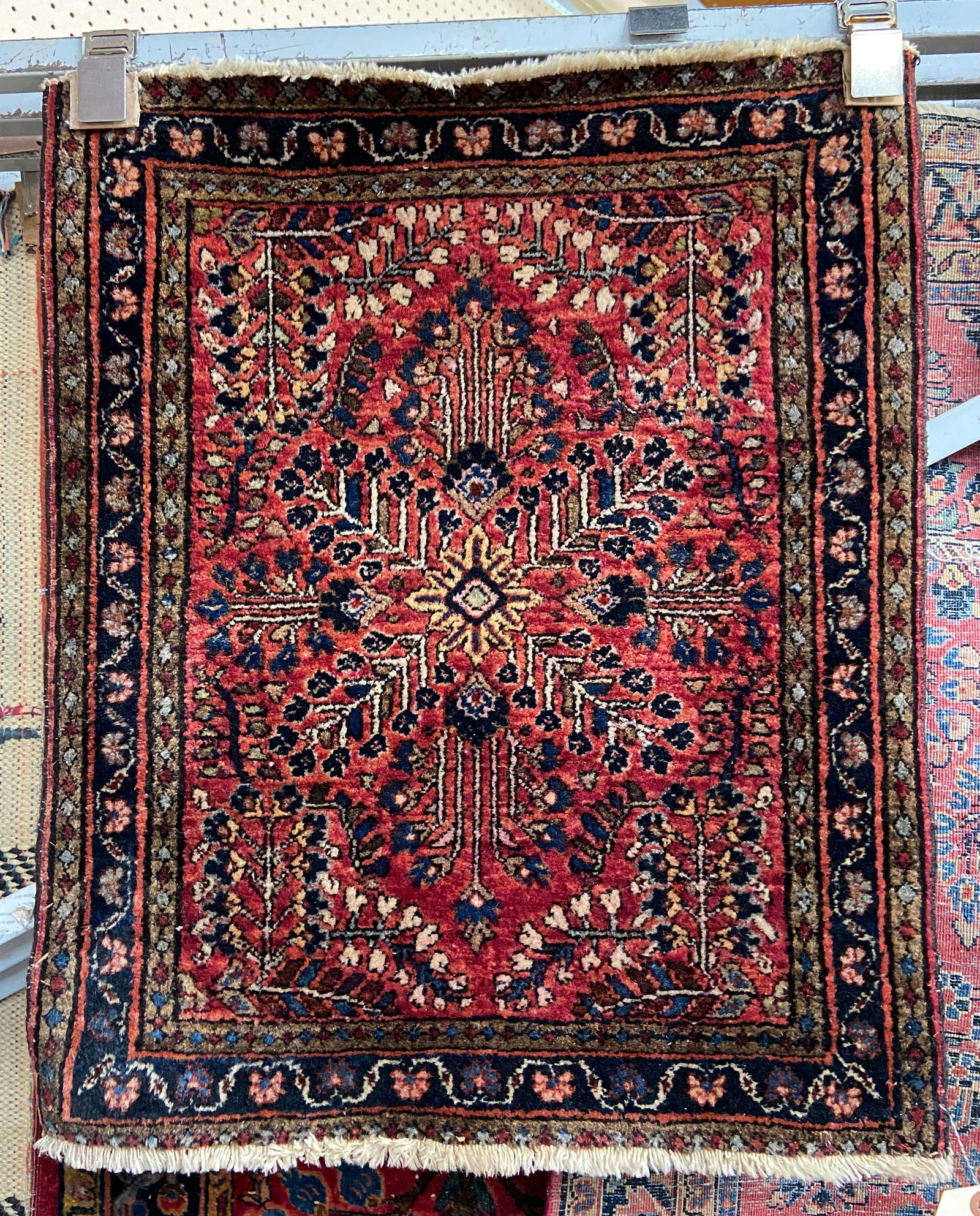 1' 10" x 2' 7" Sarouk Mat Rug. (1 of 2)