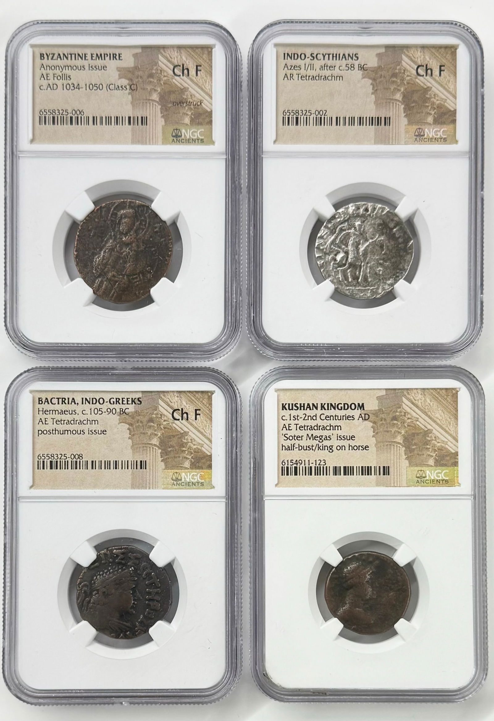 Lot of 4 Slabbed Ancient Coins. (1 of 2)
