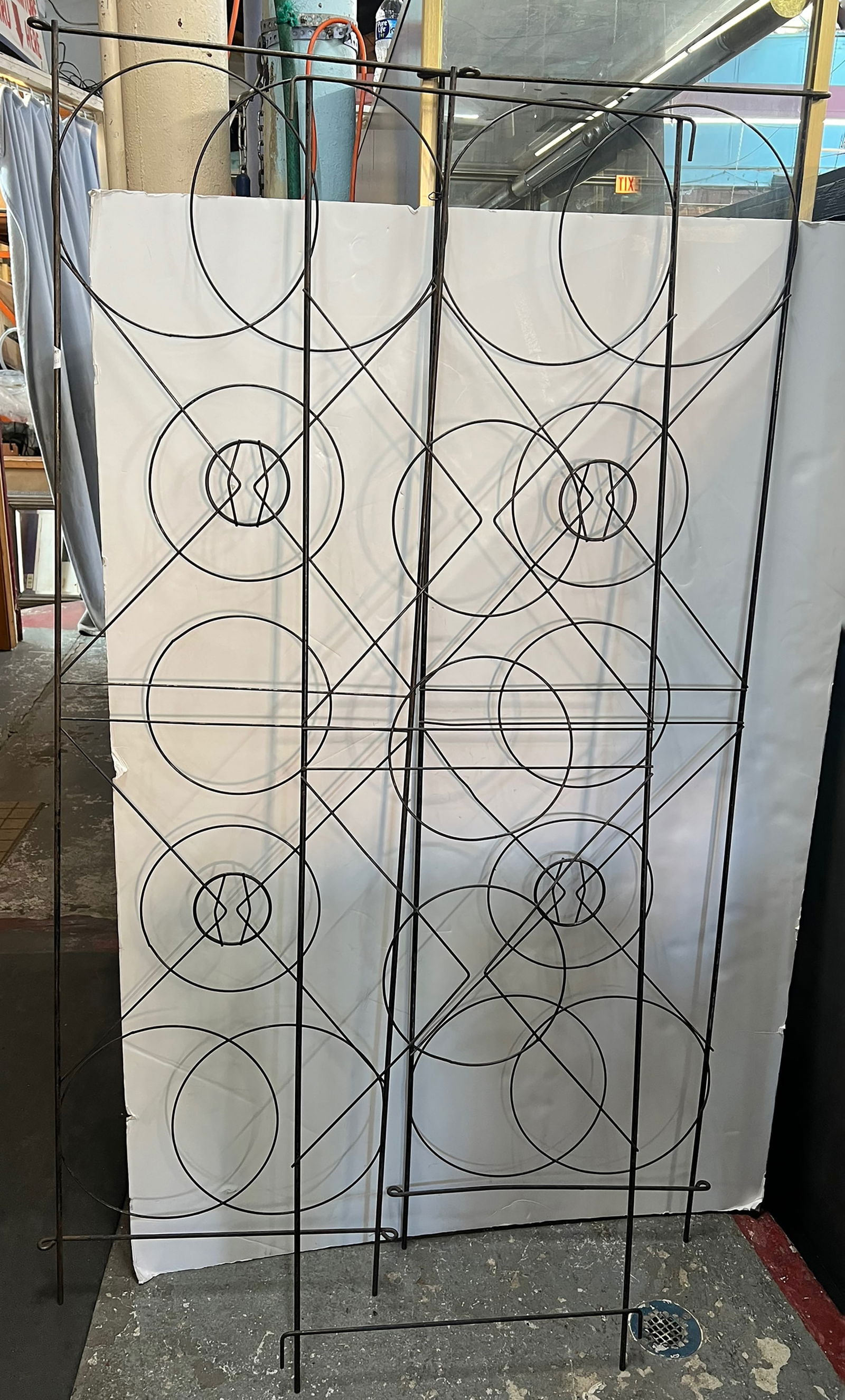 Three-Panel Metal Screen or Room Divider. (1 of 1)