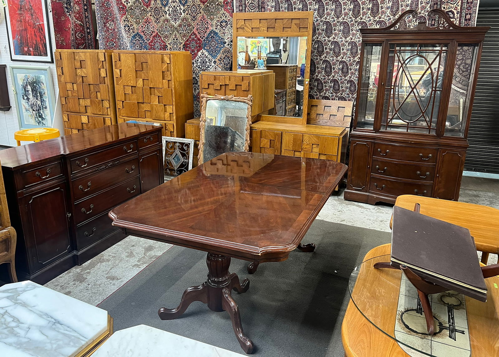 Mahogany Dining Set, No Chairs. (1 of 4)