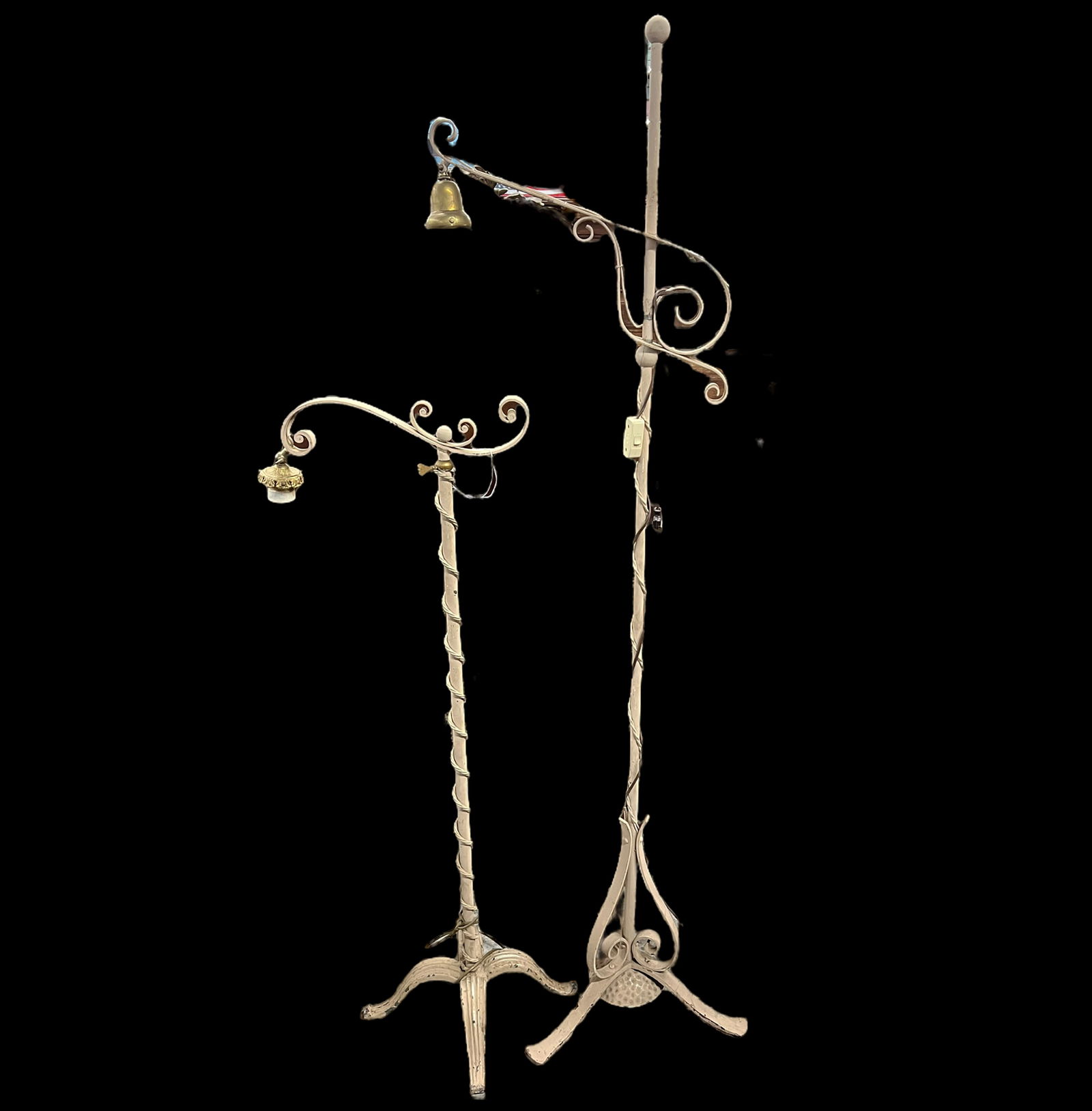 Lot of Two Wrought Iron Floor Lamps. (1 of 1)