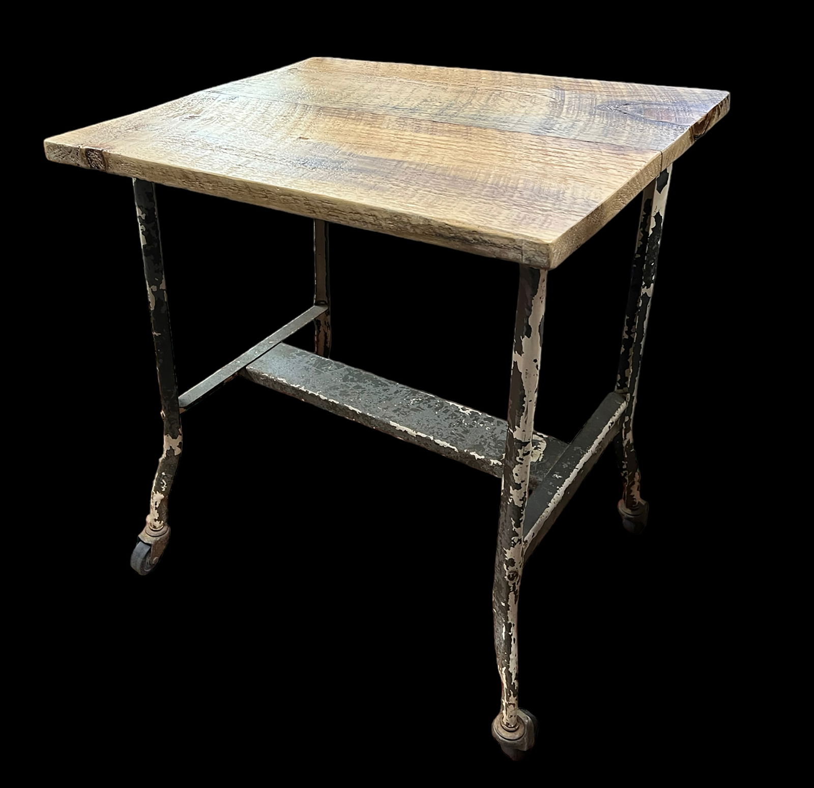 Rustic Table on Casters. (1 of 1)