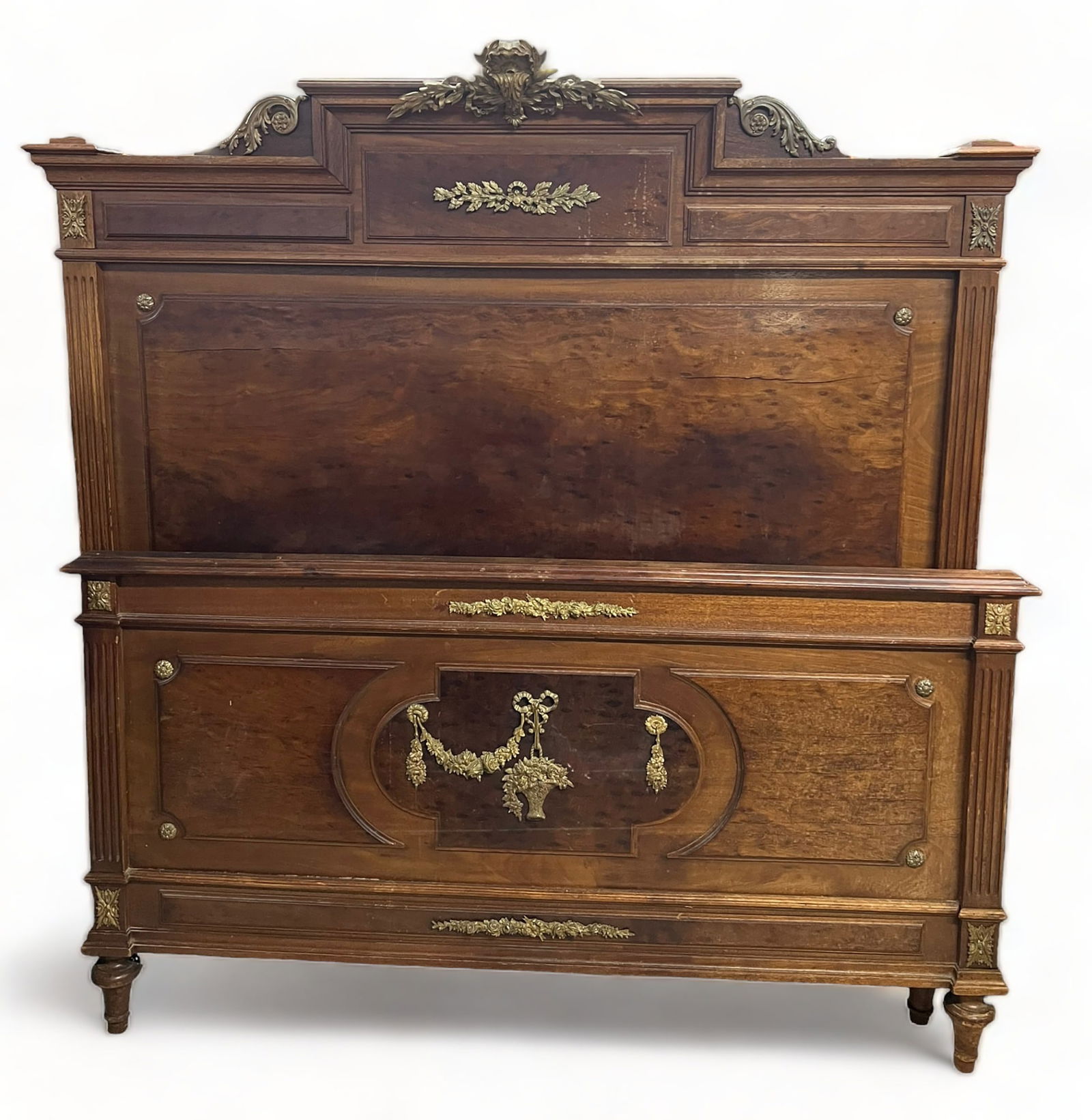 Carved Bed with Bronze Ormolu. (1 of 3)