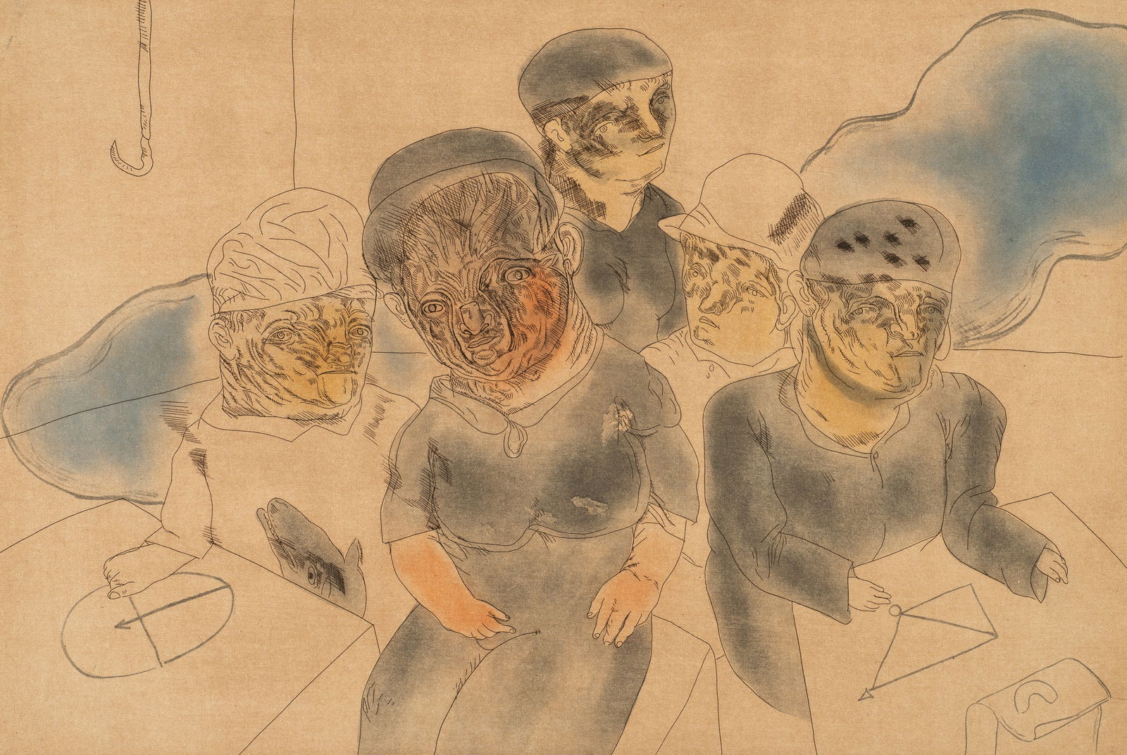 La Familia del Marino Etching, Jose Luis Cuevas. (1 of 9)