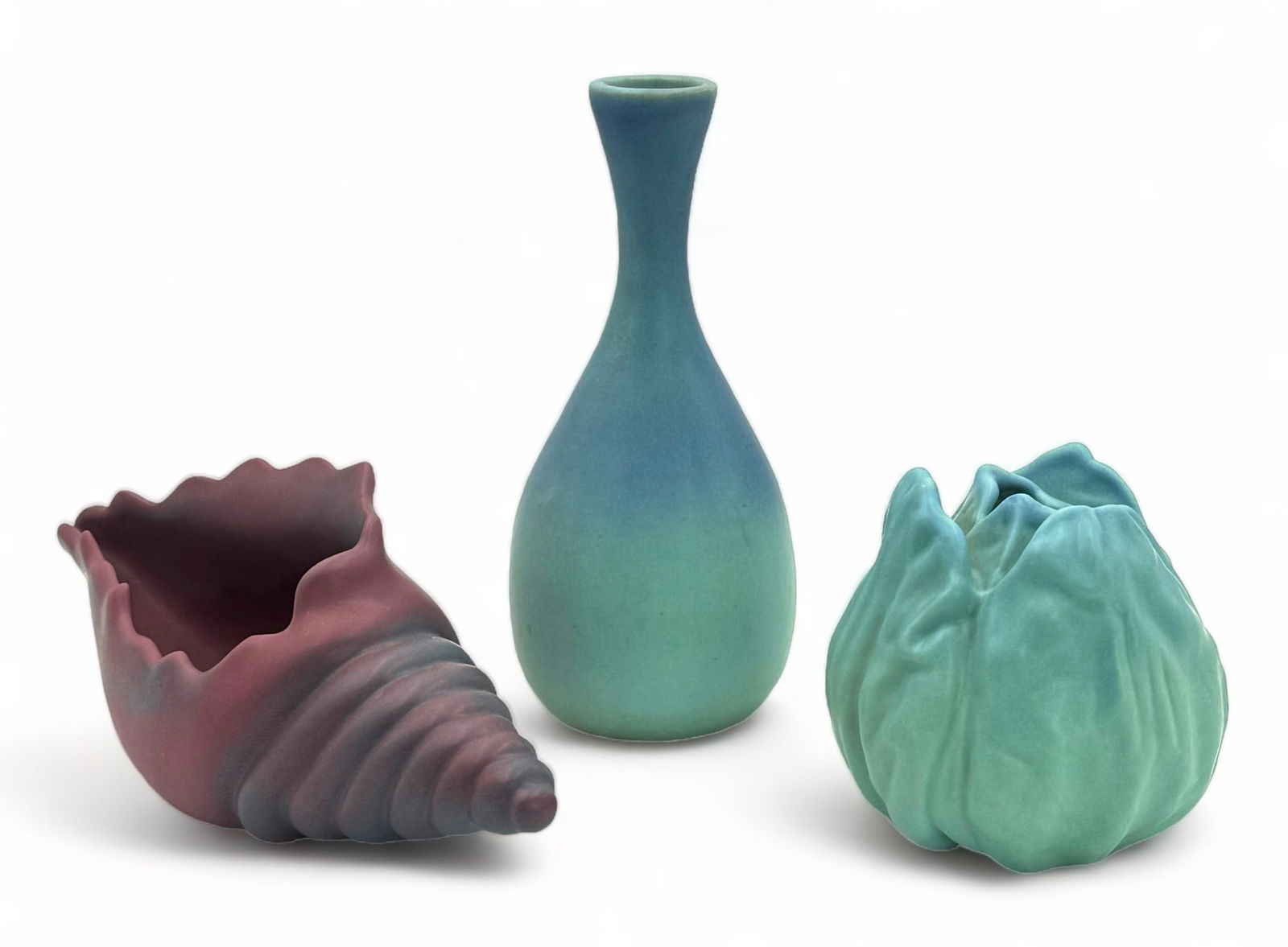 Lot of 3 Van Briggle Pottery Vases- Shell, etc. (1 of 3)