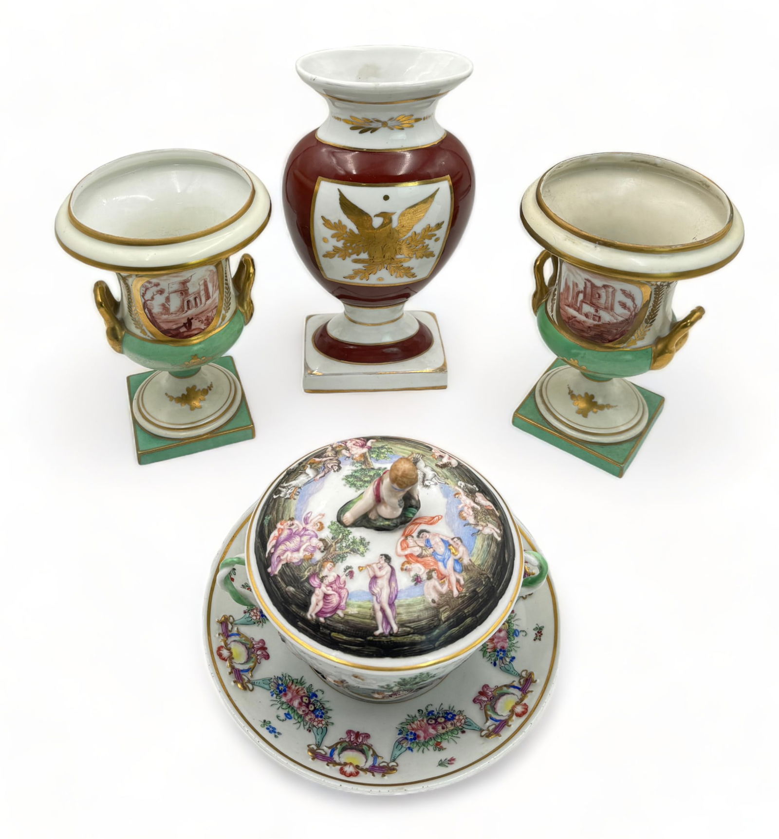 Lot of German & French Porcelain - Urns, Vase, etc (1 of 8)