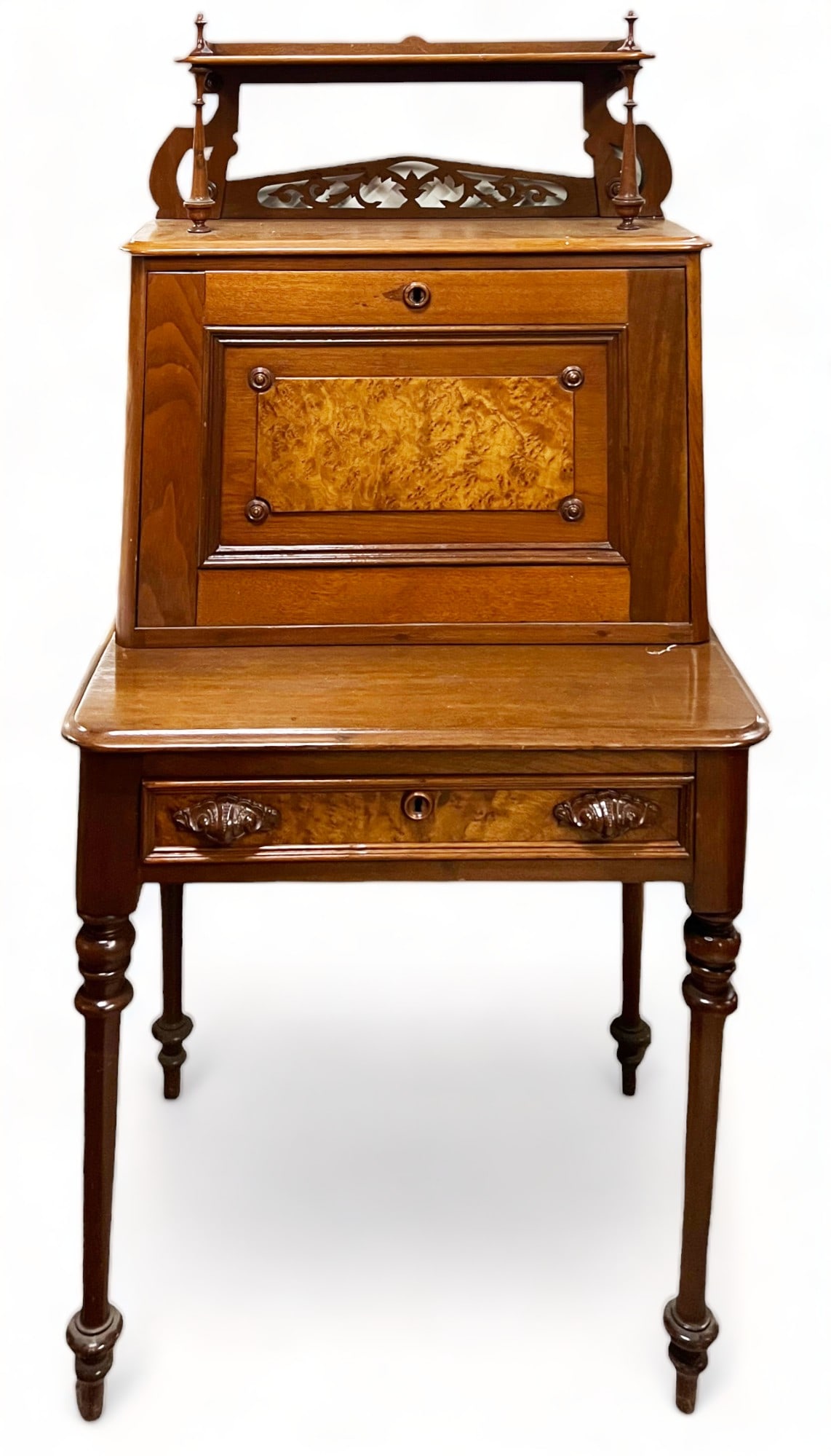 Victorian Drop Front Desk. (1 of 2)