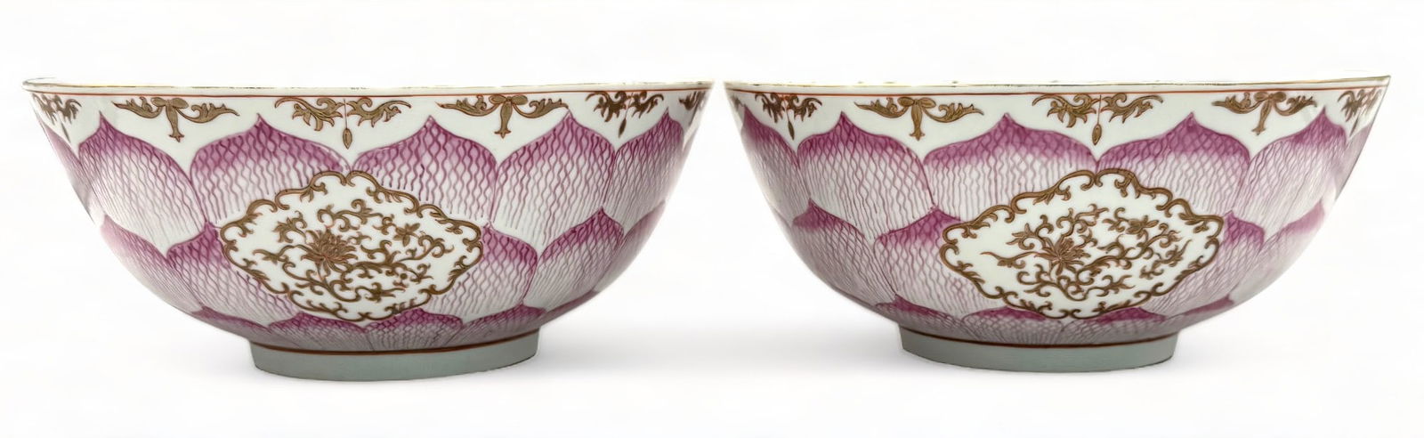 Pair of Large, Handpainted Porcelain Chinese Bowls (1 of 4)