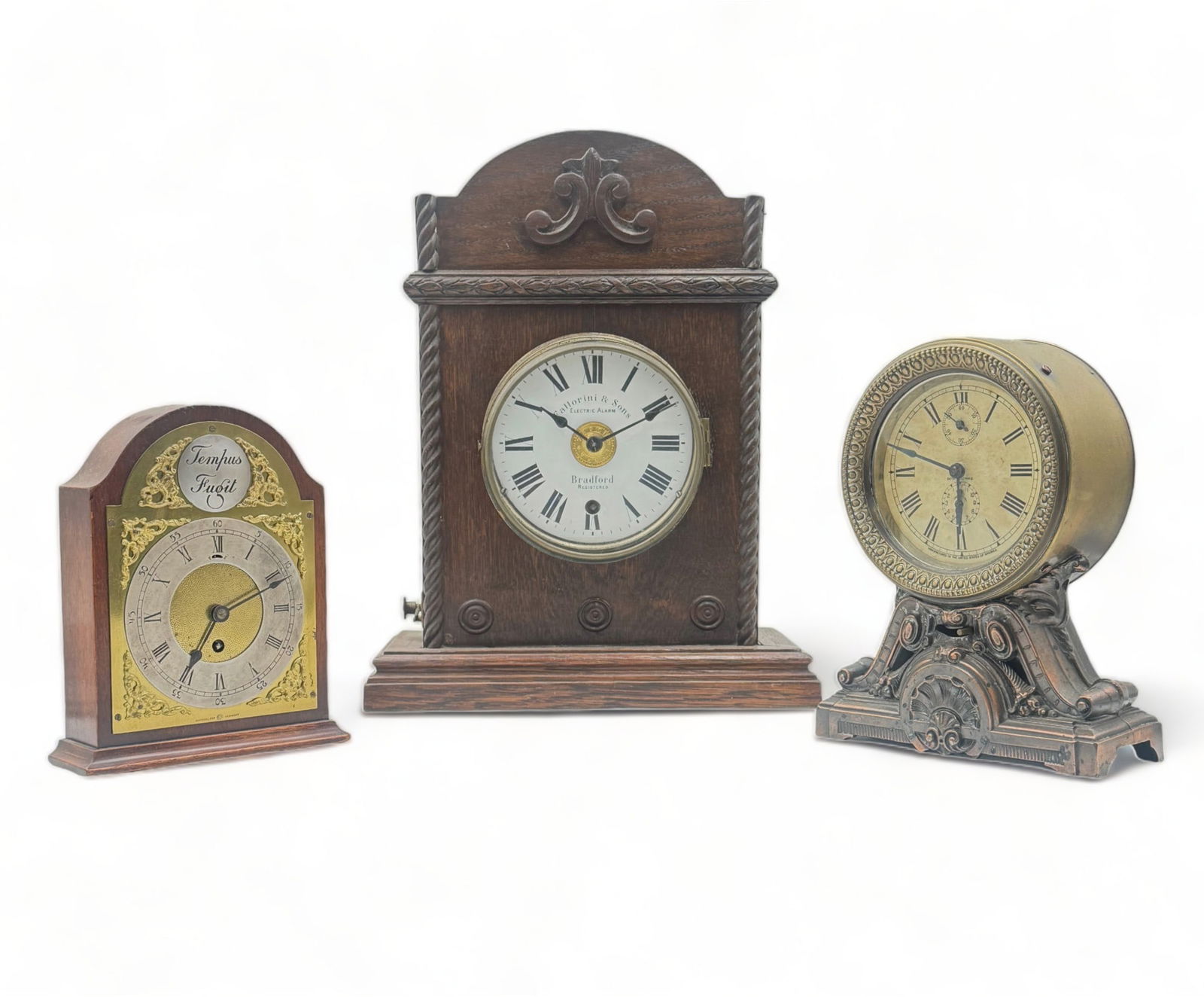 Lot of 3 Antique / Vintage Mantel Clocks. (1 of 3)